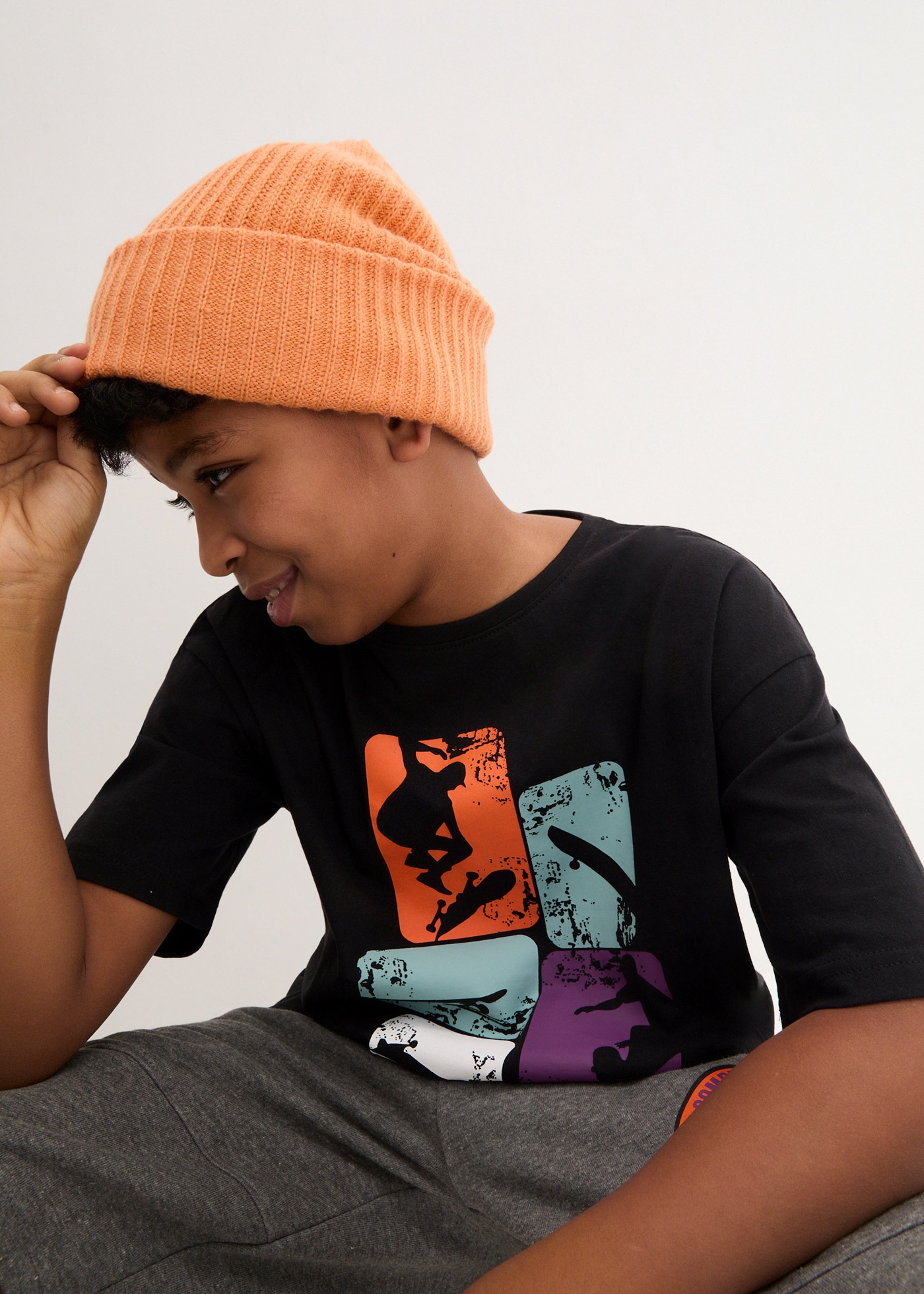 bonprix T-Shirt "T-Shirt aus reiner Baumwolle" lockere Passform, Kurzarm-Design, aus reiner Baumwolle