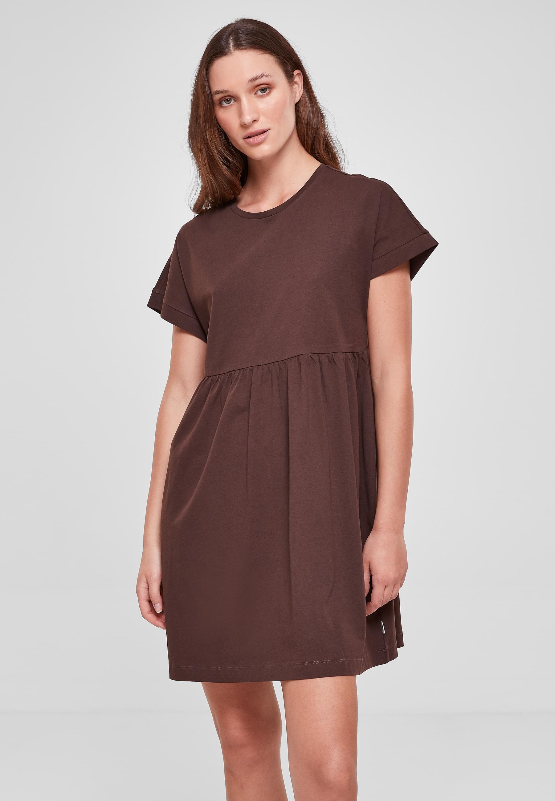URBAN CLASSICS Shirtkleid »Urban Classics Damen Ladies Organic Empire Valance Tee Dress«, (1 tlg.)