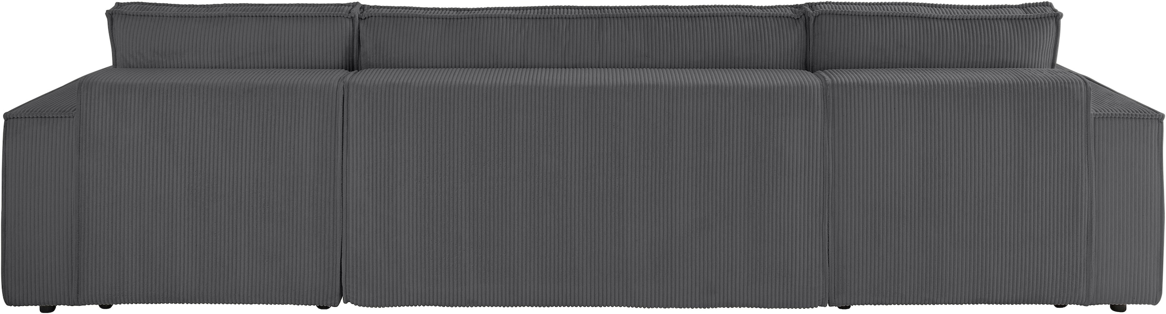 OTTO home Wohnlandschaft »CASSI, 311 cm, U-Form, Schlafsofa, Dauerschläfer, Boxspringfederung«, Schlaffunktion (133/270cm), Bettkasten, Seitentaschen, Cord-Bezug