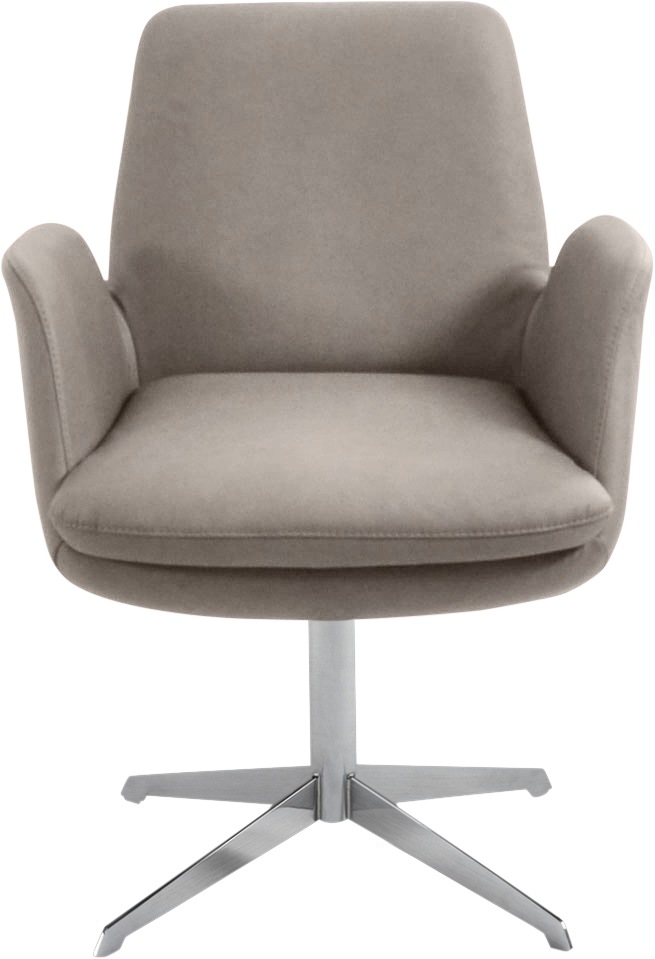 Thumbnail - K+W Komfort & Wohnen Drehstuhl "Cube" () Rückholfunktion, Untergestell Edelstahloptik