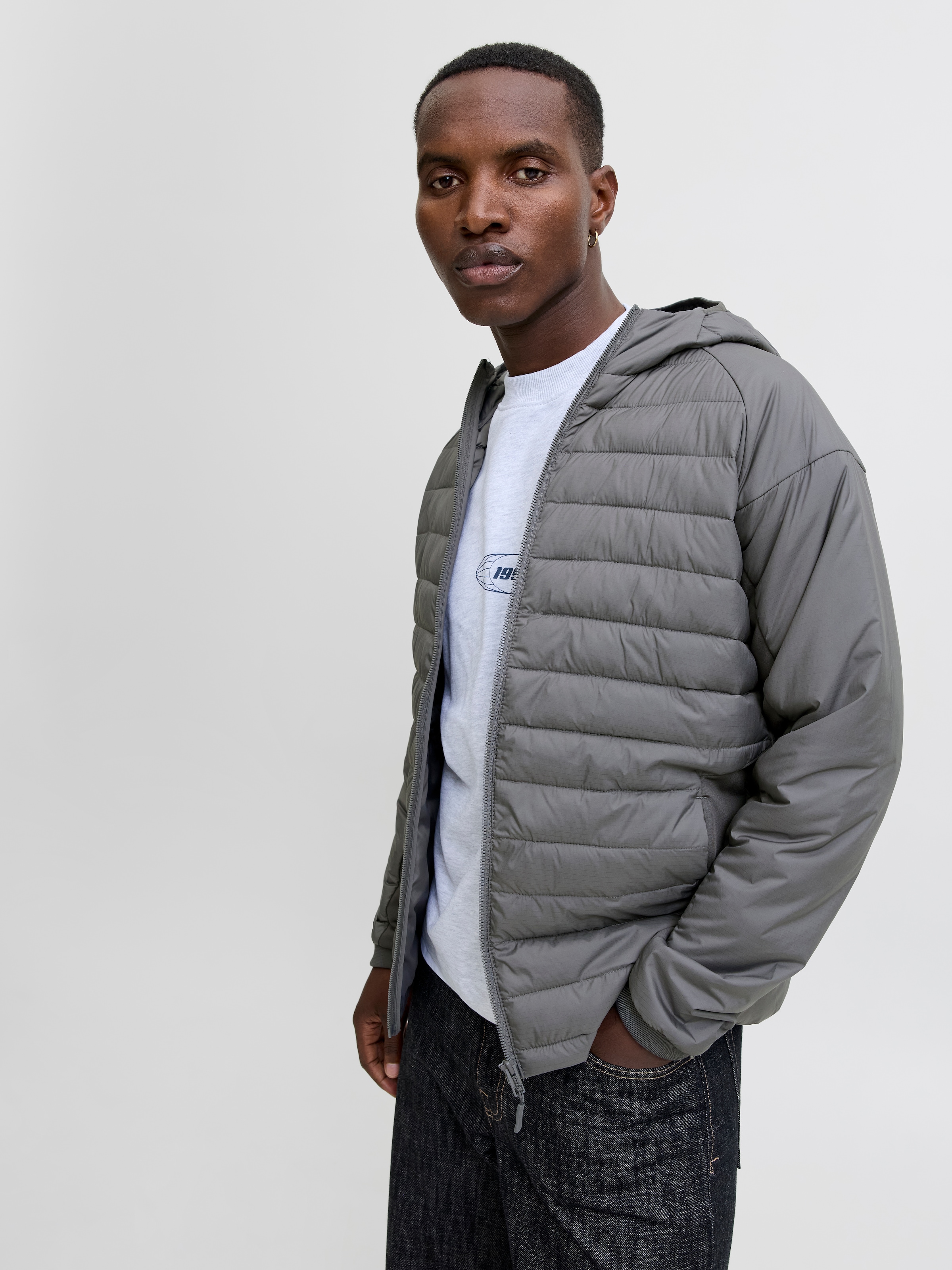 Jack & Jones Steppjacke »JJESTATE HYBRID JACKET NOOS«, mit Kapuze, mit Kapuze