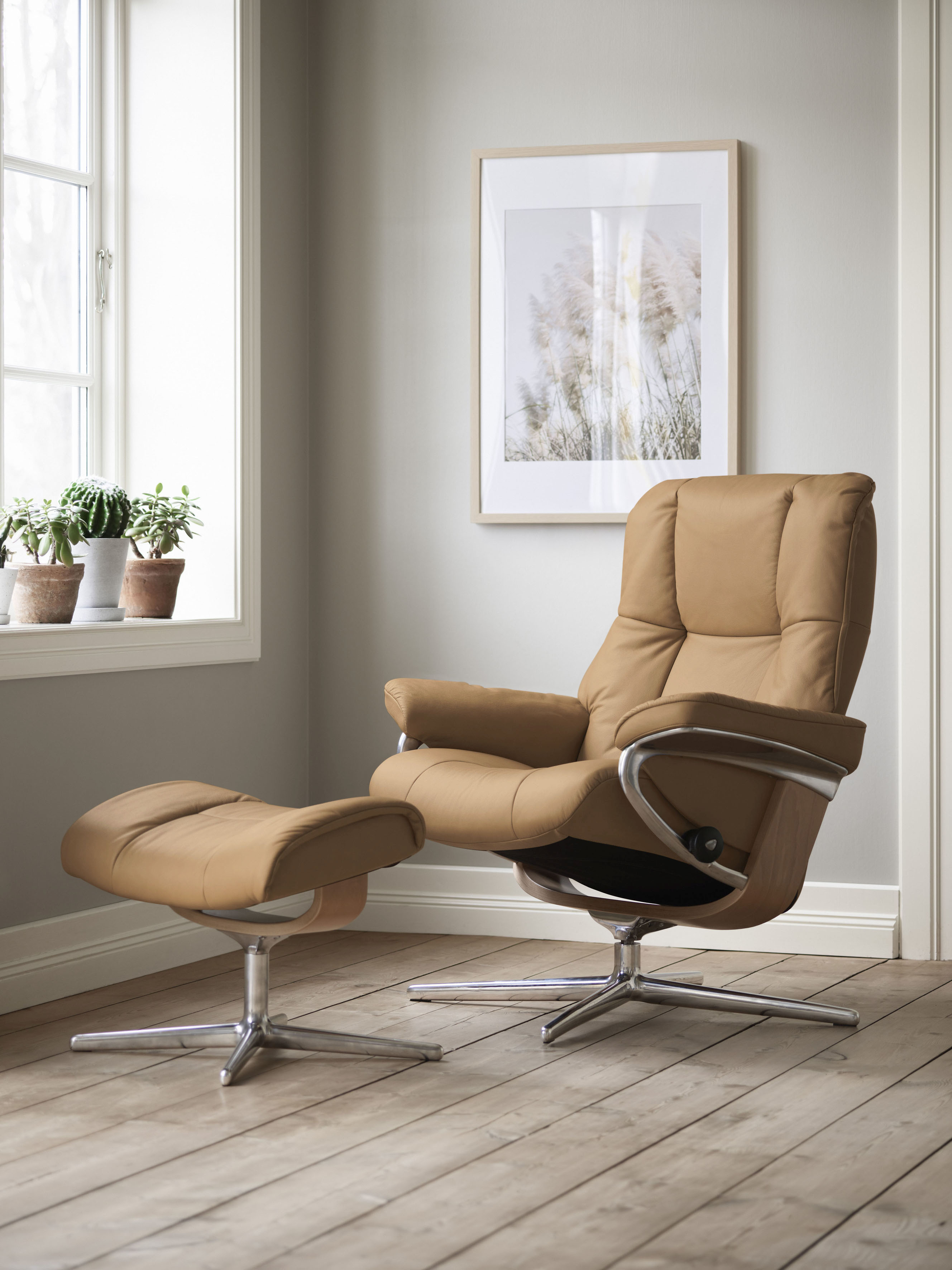 Stressless Relaxsessel "Mayfair" mit Cross Base, Größe S, M & L, Holzakzent Eiche