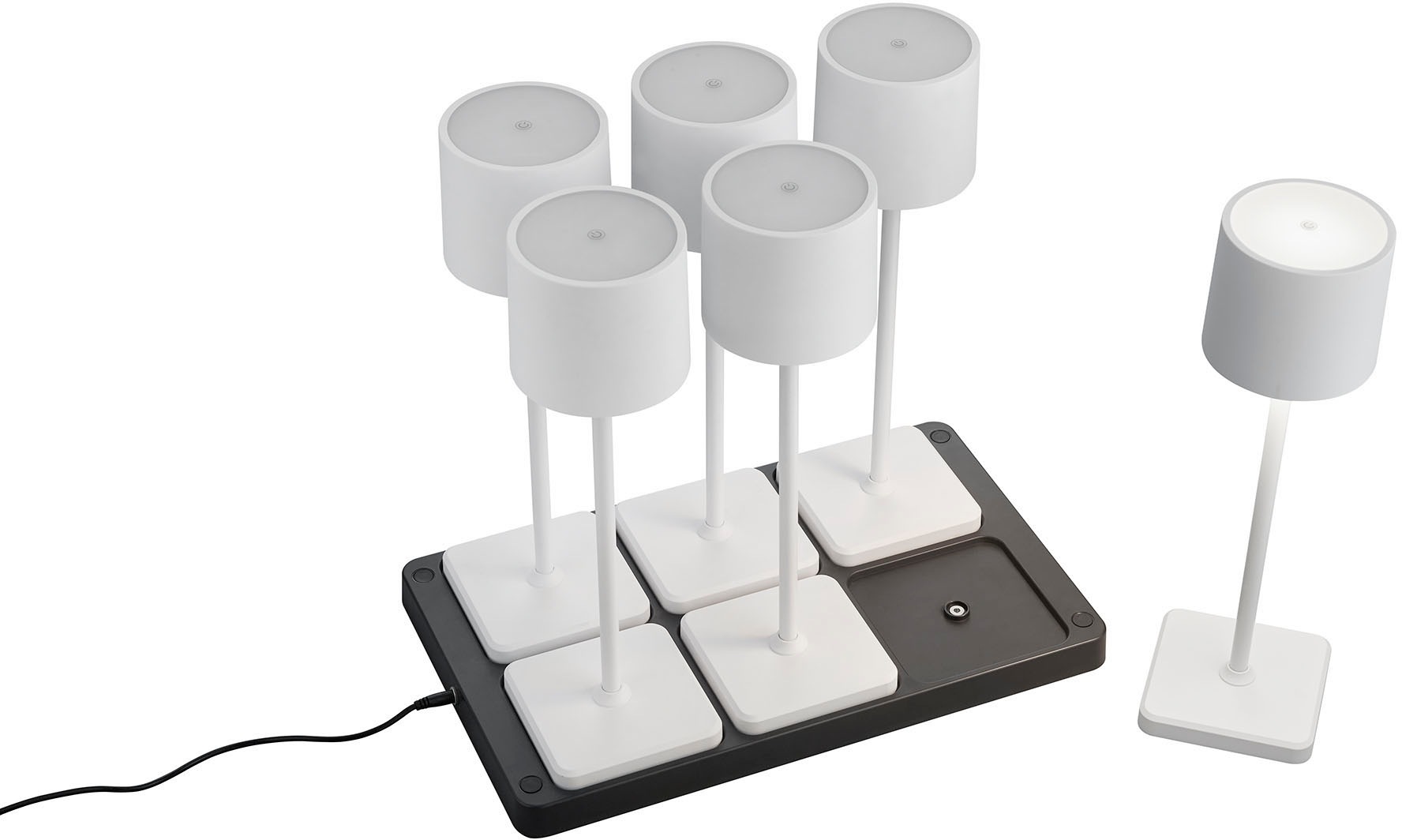 Thumbnail - REALITY Leuchten Ladestation "Fernandez" 1 Stk. tlg. Ladestation - Zubehör f.bis zu 6 TRIO Leuchten Fernandez-Tischleuch...