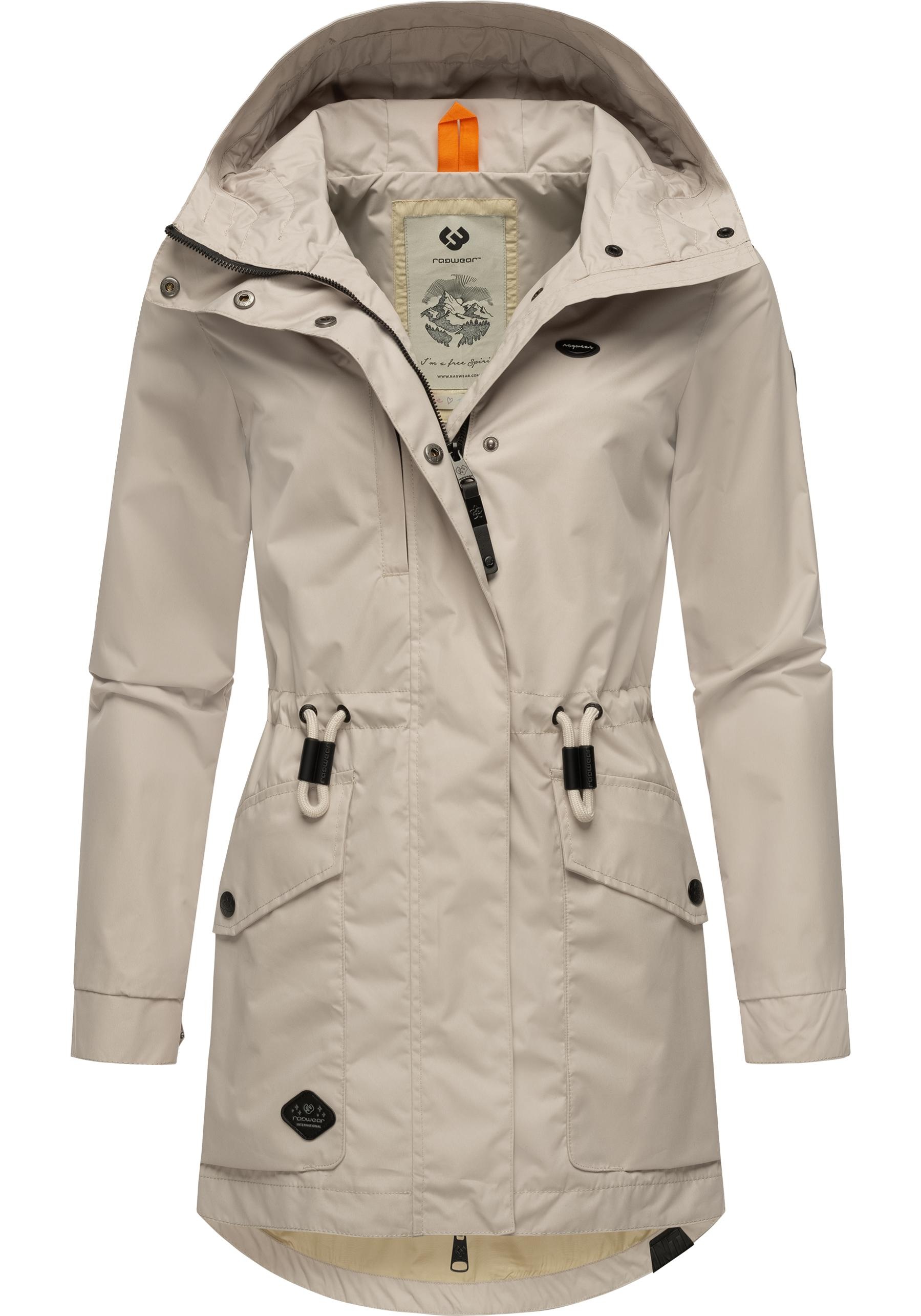 Ragwear Parka »Alysa«, mit Kapuze, stylische Damen Übergangsjacke mit Taillenzugband