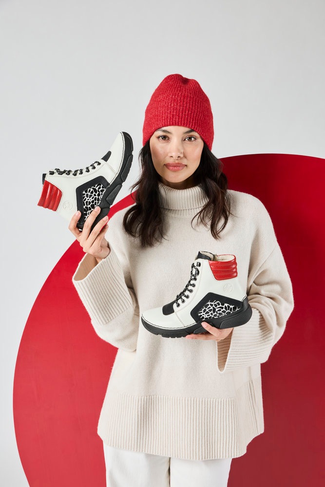 Rieker Sneakerboots, Schnürboots, Schnürstiefelette mit zusätzlichem Innenreißverschluss