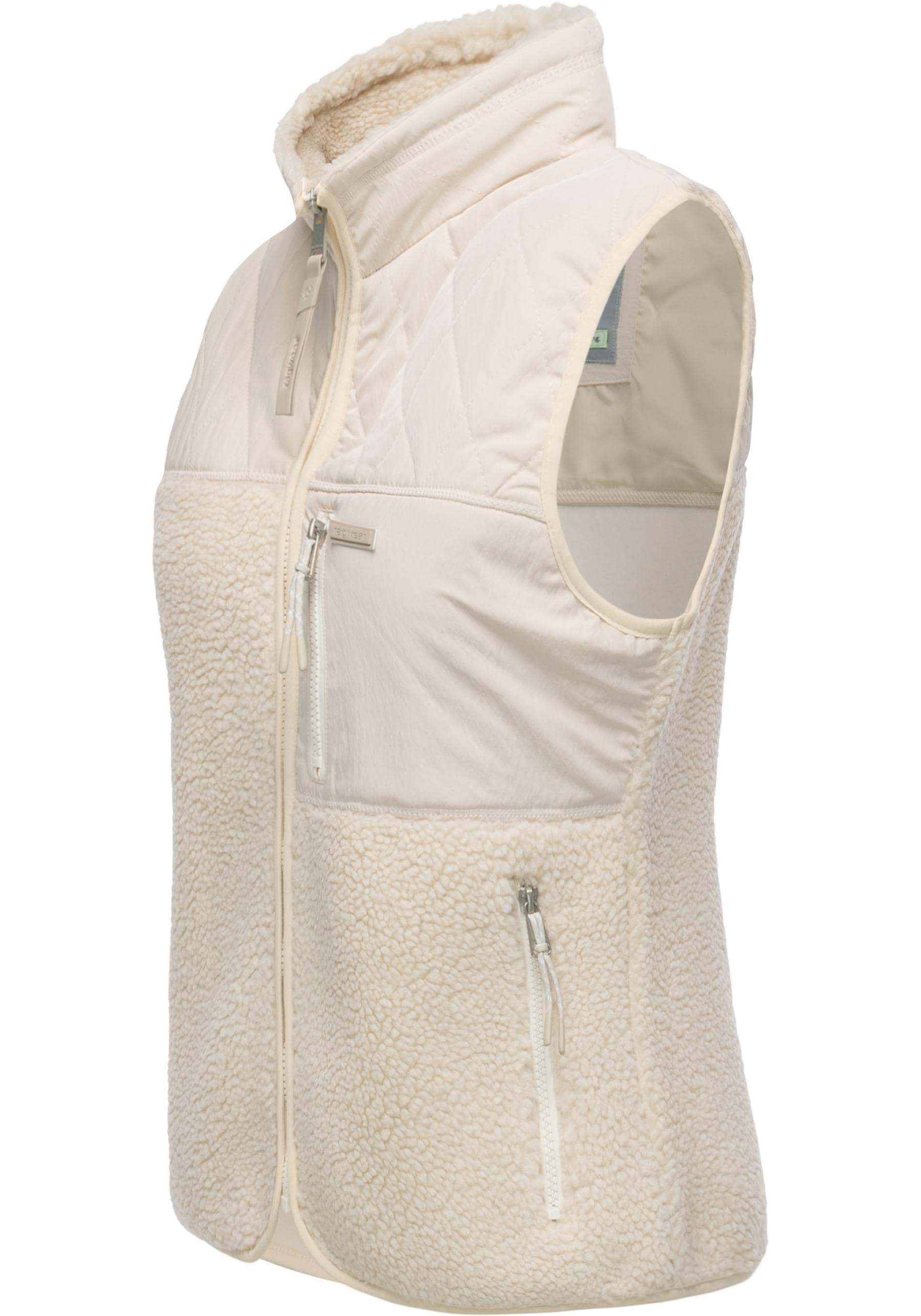 Ragwear Plüschweste »Junkin Bonded«, warme Damen Weste aus Materialmix mit Teddy-Fleece