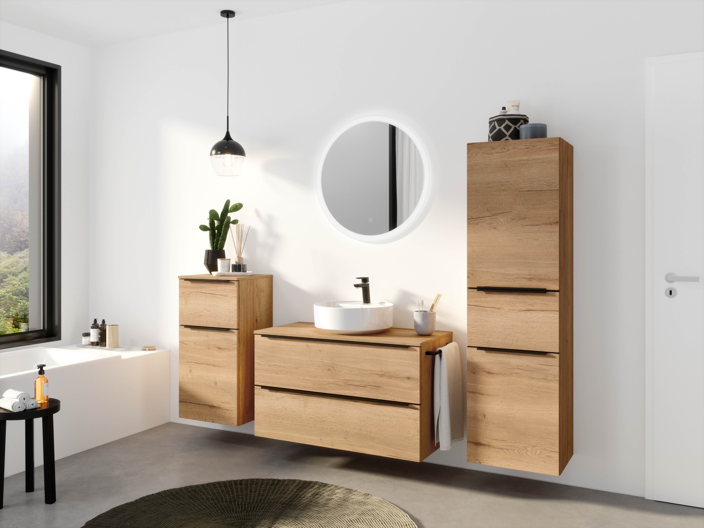 nobilia Badmöbel-Set "Alvene" vormontiert, mit Soft-Close, 4 Stk. tlg. günstig online kaufen