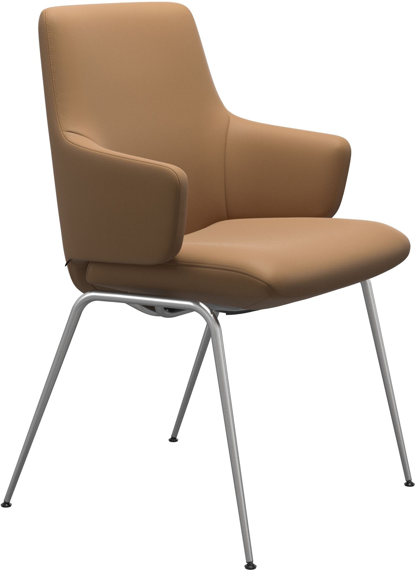 Stressless® Polsterstuhl »Laurel«, Leder PALOMA, Low Back mit Armlehne, Größe L, mit Beinen aus Stahl in Schwarz matt