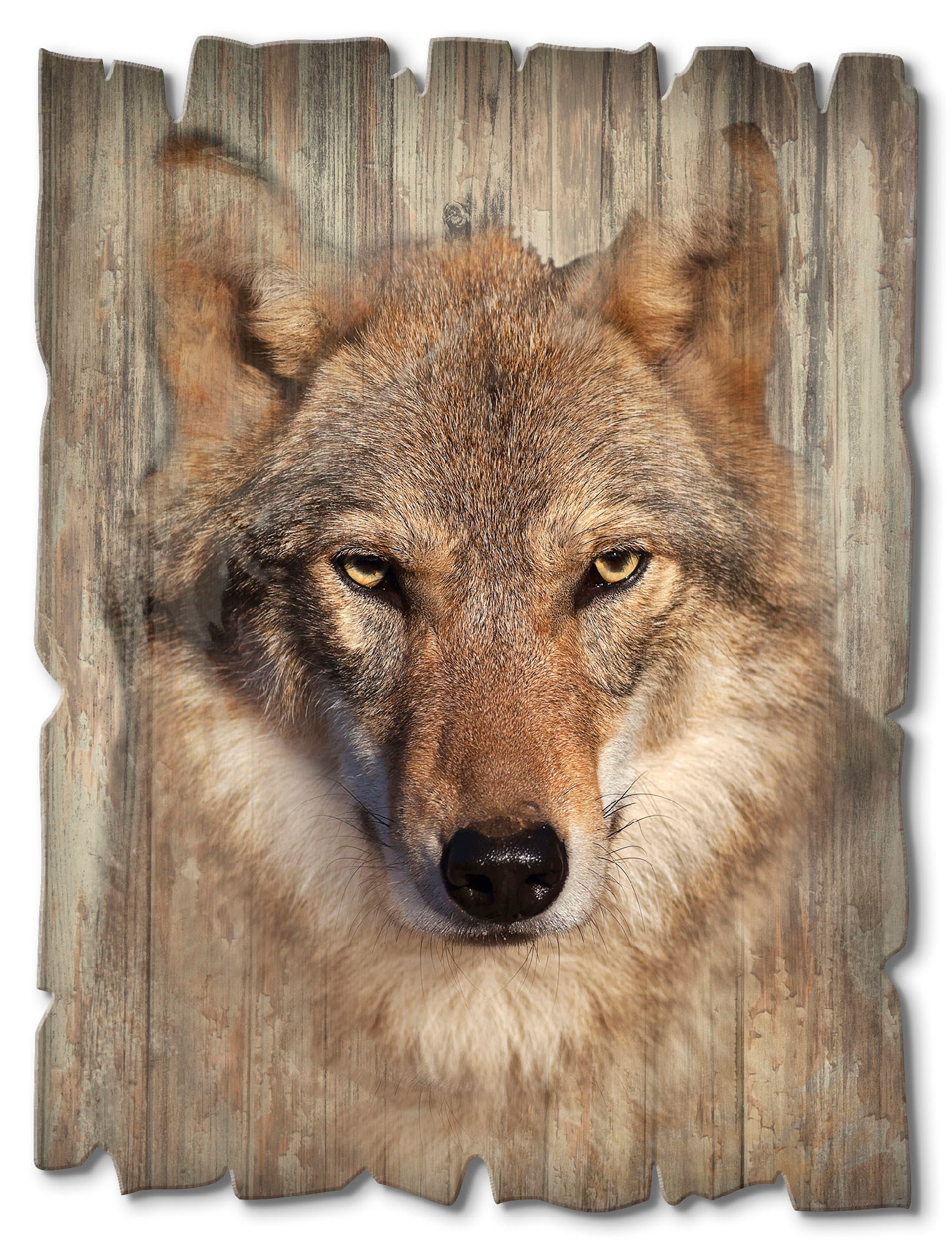 Artland Holzbild "Wolf", Wildtiere, (1 St.)