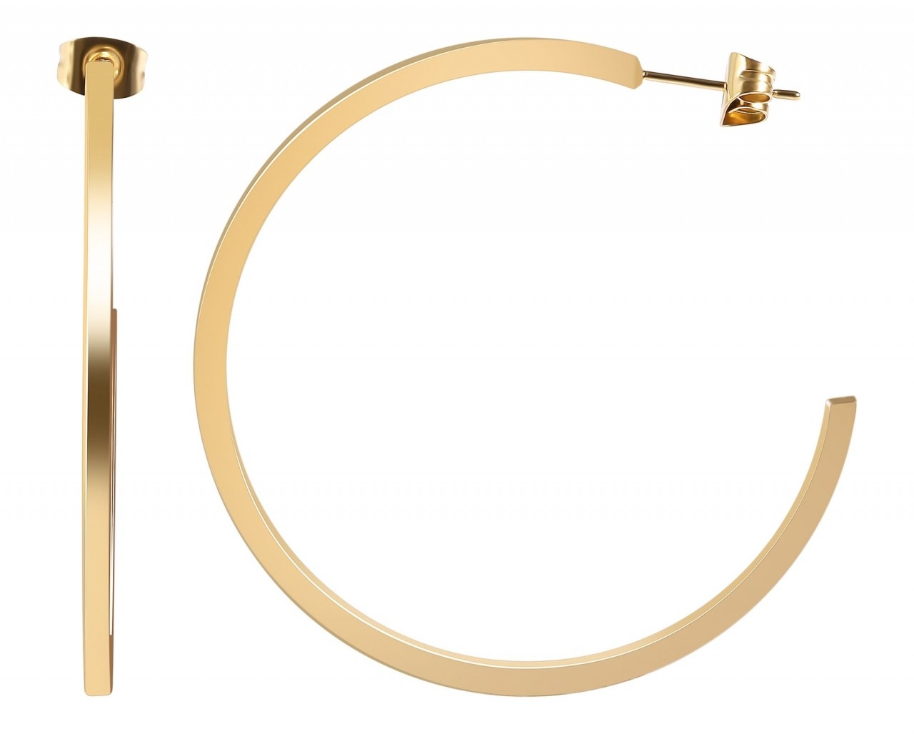 Adelia's Women Stainless Steel Earrings Gold