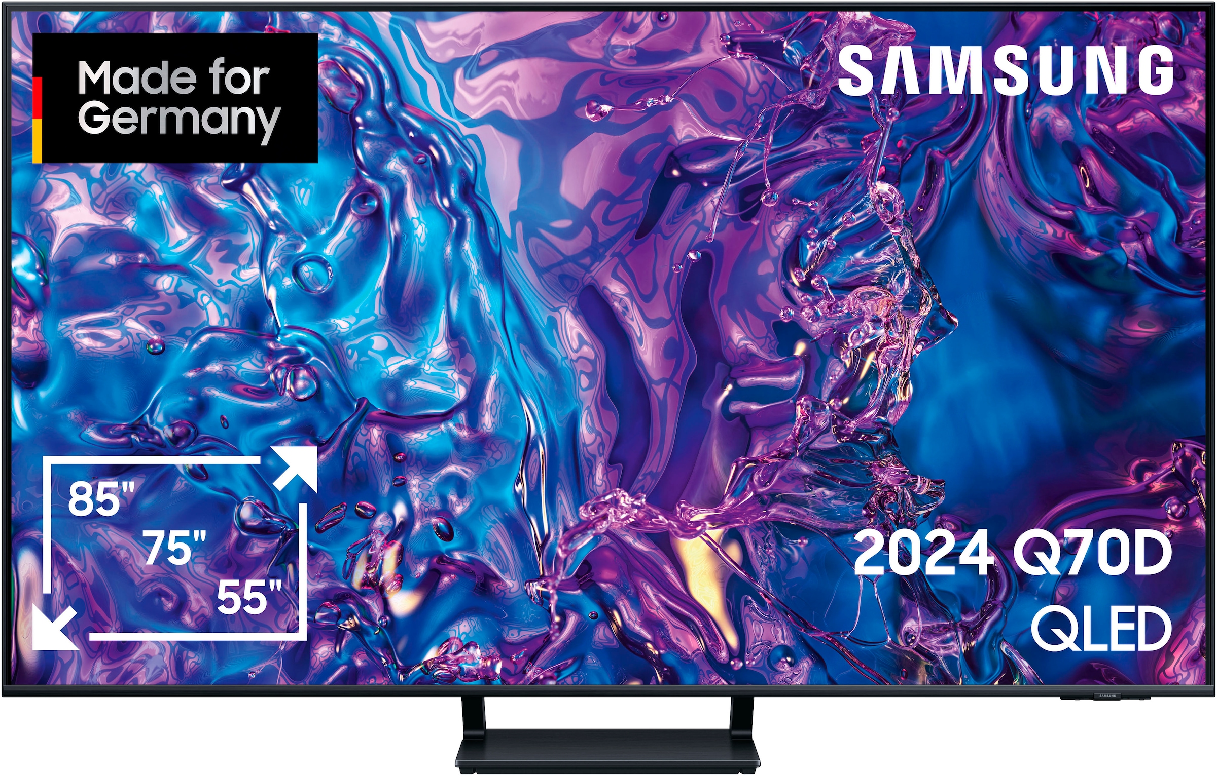 Samsung QLED-Fernseher »GQ65Q70DAT«, 4K Ultra HD, Smart-TV, Neural Quantum 4K AI Gen2 Prozessor, bis zu 120Hz