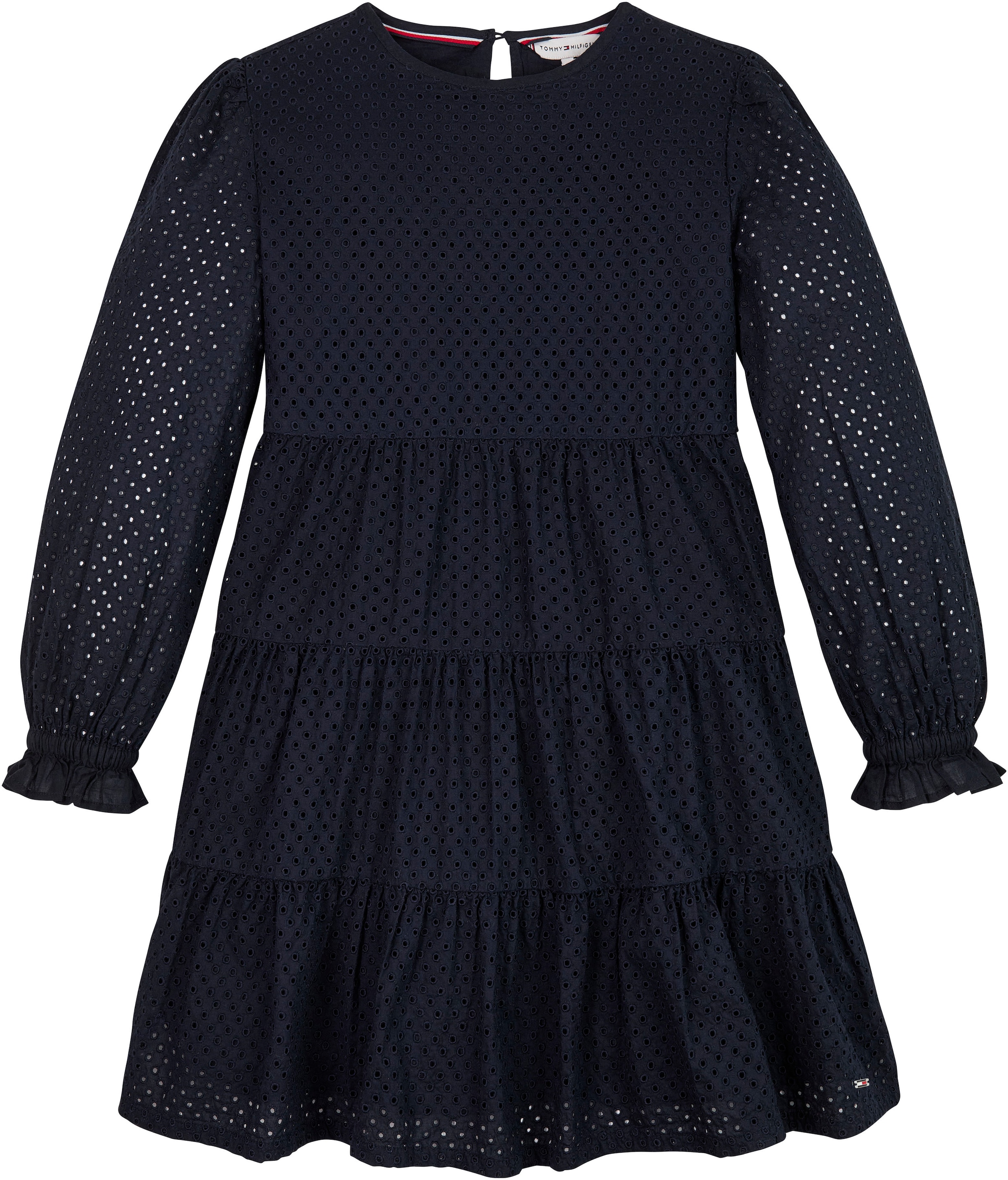 Tommy Hilfiger Volantkleid »BRODERIE ANGLAISE DRESS«, allover in Lochstickerei, mit Volants