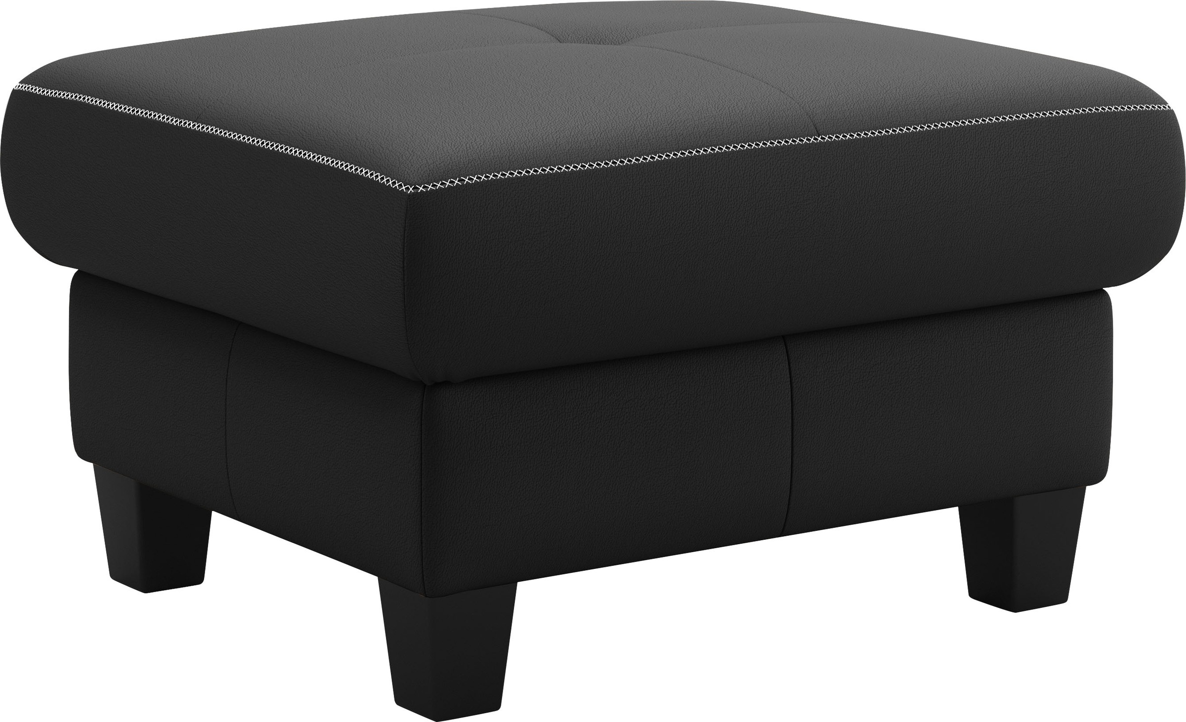 Home affaire Polsterhocker "Varese" Kreuznaht in beige günstig online kaufen