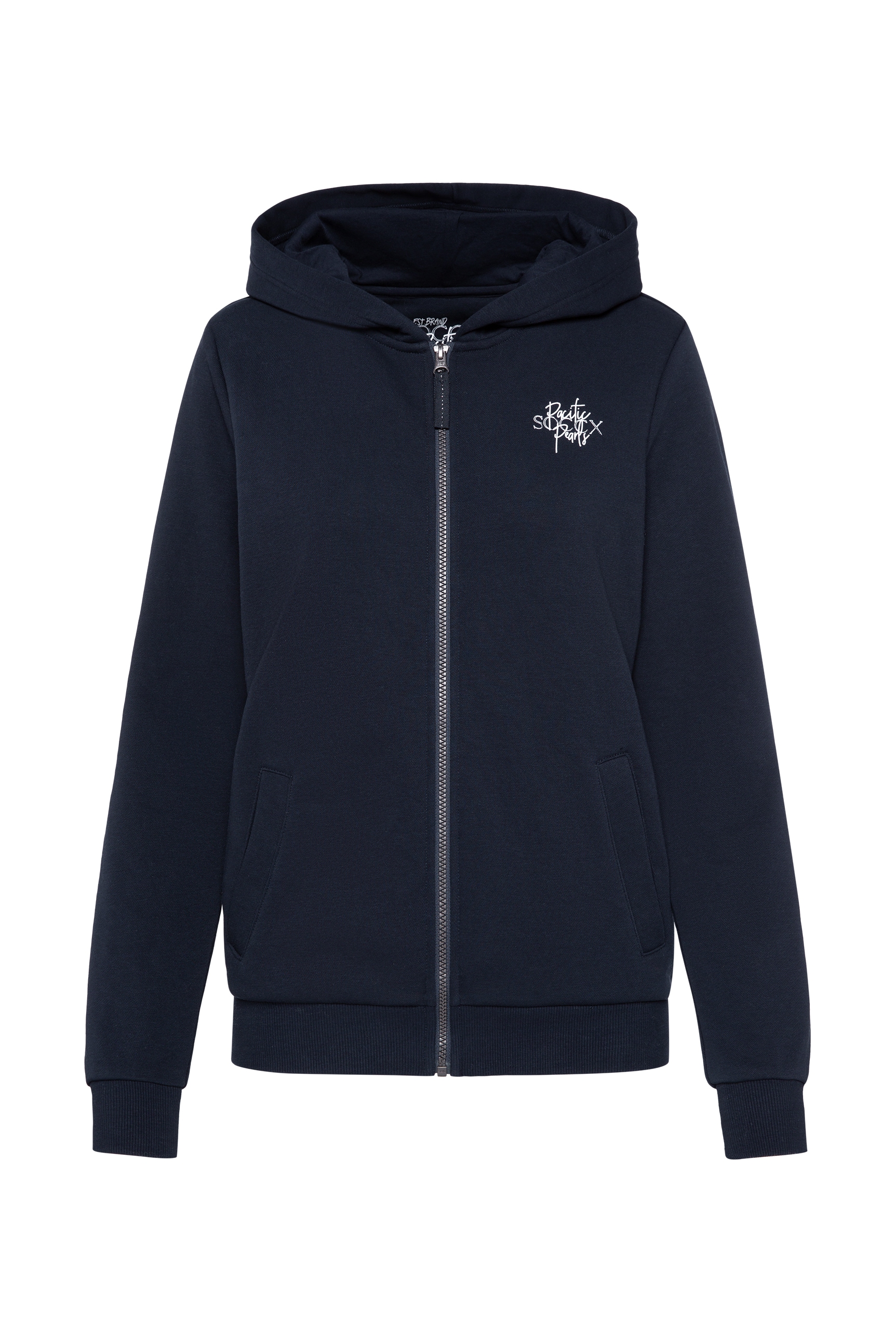 SOCCX Kapuzensweatjacke, mit Rücken-Print
