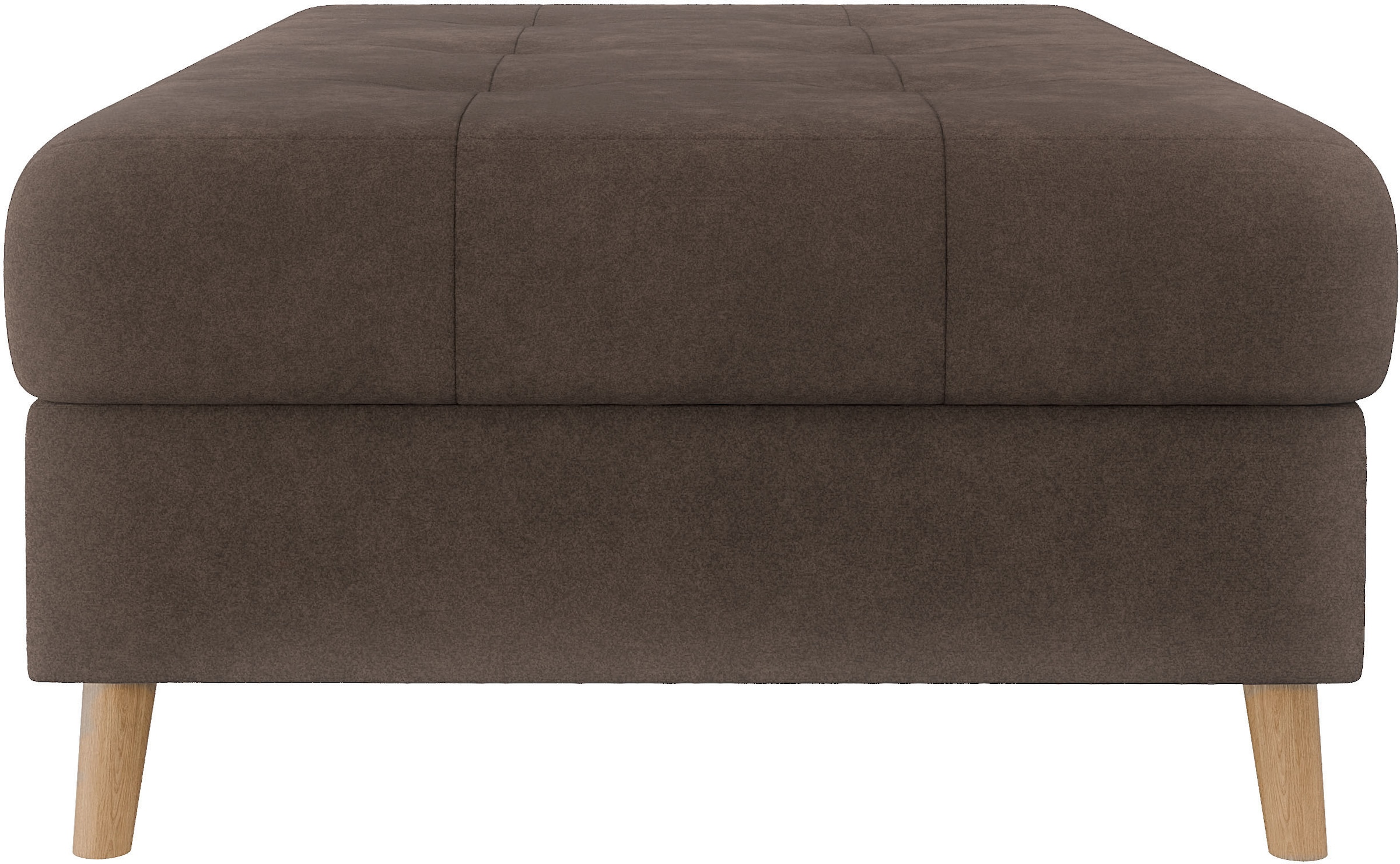 Home affaire Polsterhocker »CHARRE XXL, Steppung im Sitzbereich, Maße: B/T/H: 118/73/40 cm«, passend zur Serie CHARRE, auch in Cord und Bouclé