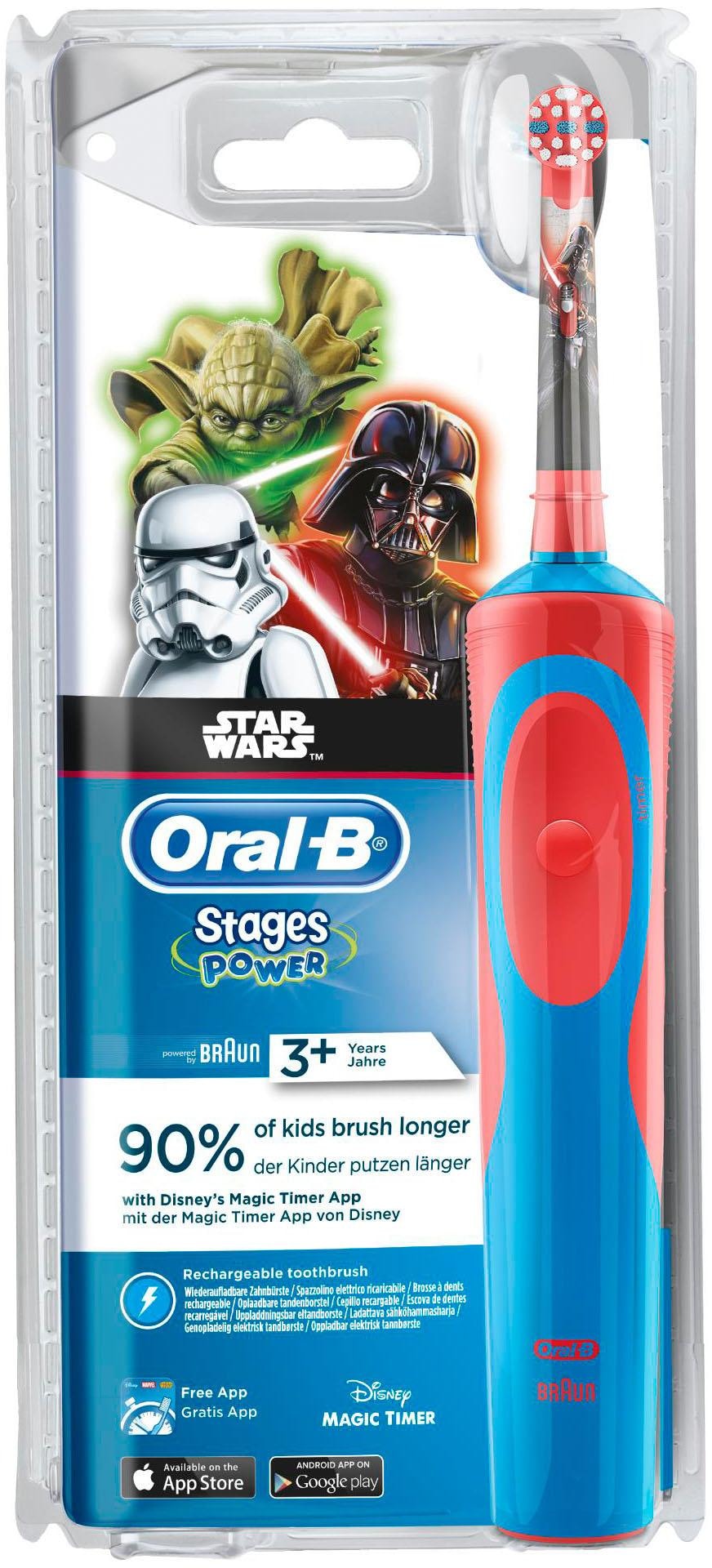 Oral B Elektrische Zahnbürste »Stages Power Star Wars«, 1 St. Aufsteckbürsten, inklusive Reiseetui