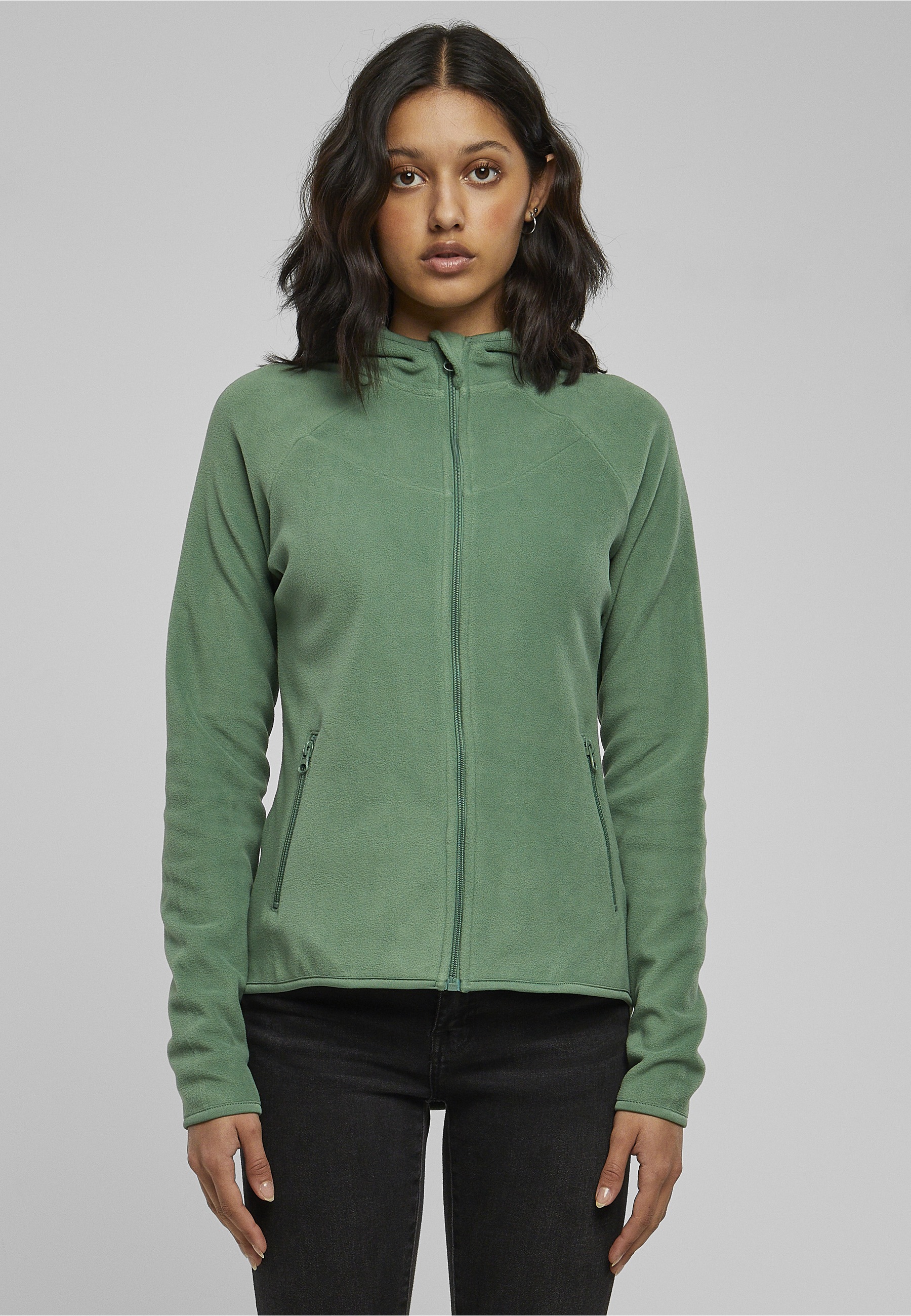 URBAN CLASSICS Sweatjacke »Urban Classics Damen Ladies Polar Fleece Zip Hoody« 1 Stk.