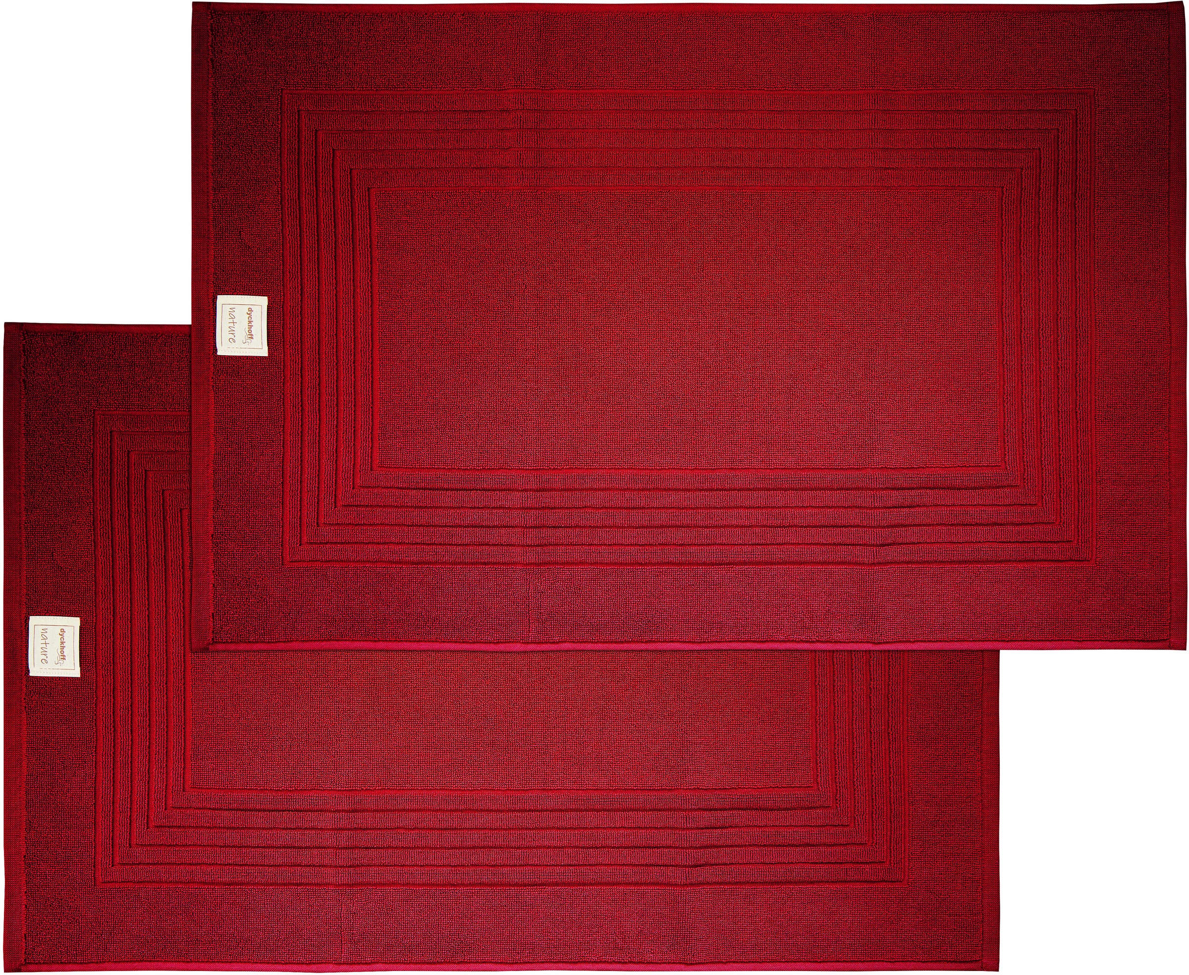 Hotelmatte DYCKHOFF, H:3mm, lila, Baumwolle, Badematten, "Nature", 2 teilig