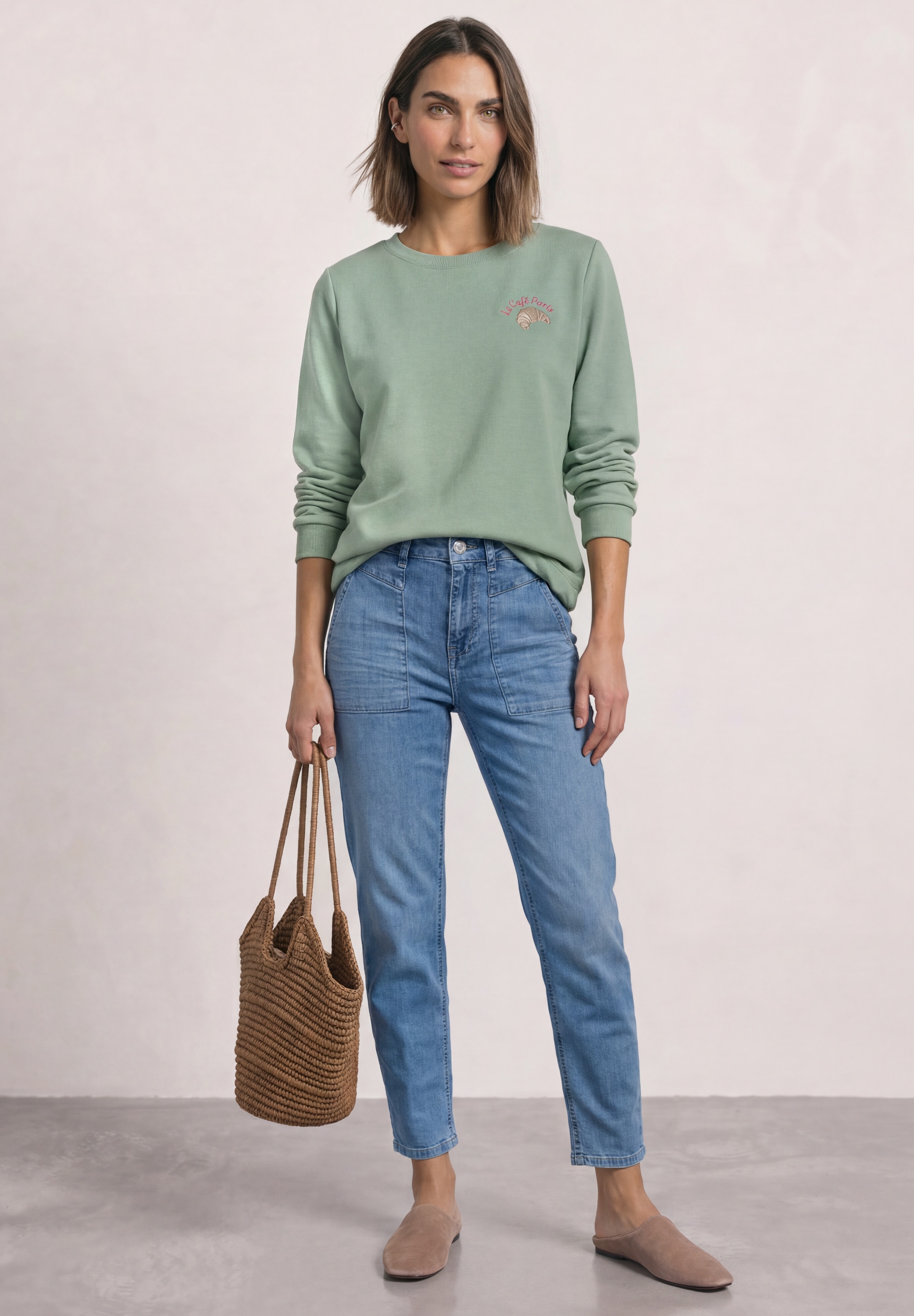 STREET ONE Sweatshirt , mit Tunnelzug am Saum
