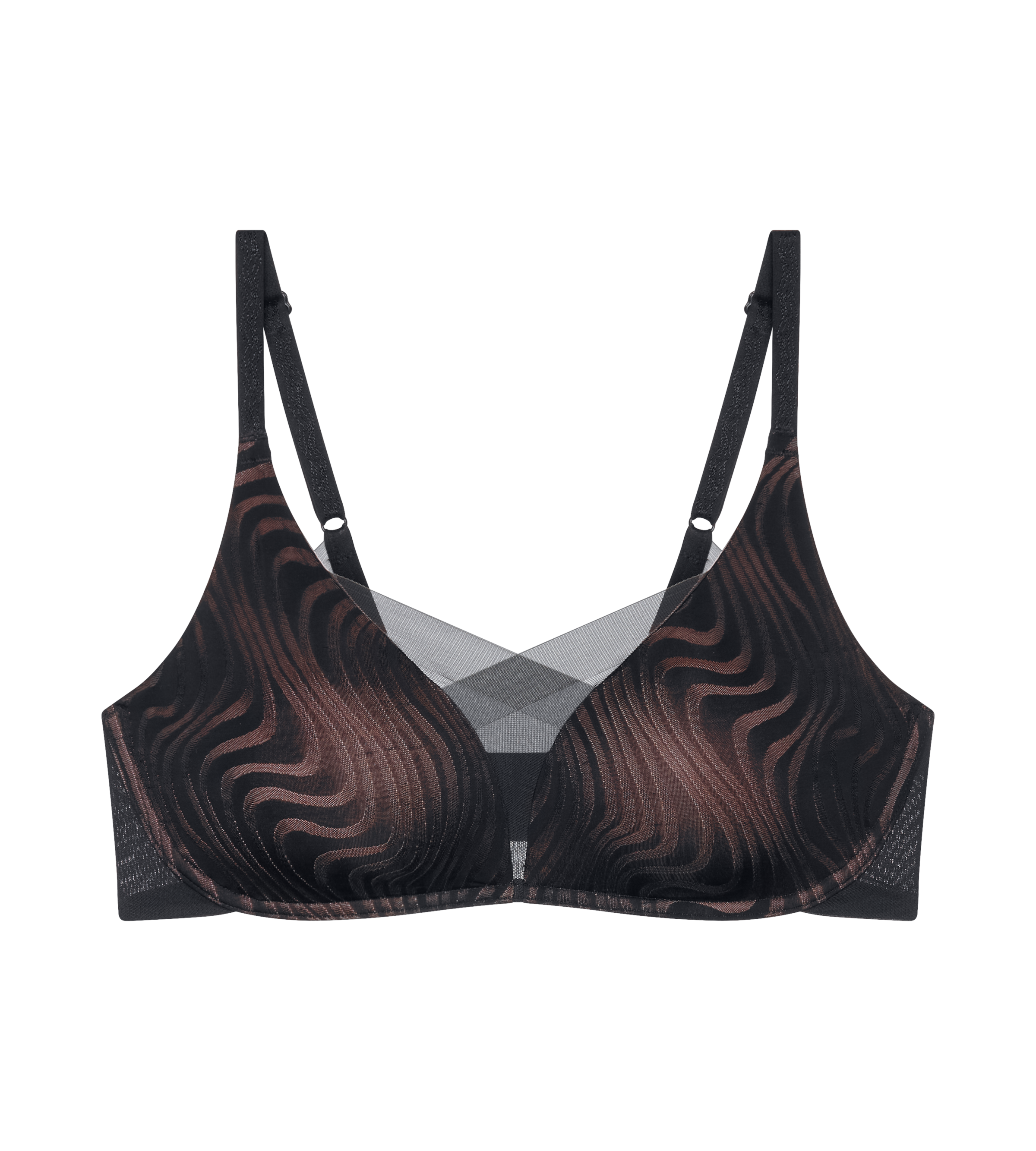 Triumph Bügelloser BH »Shape Smart Ellipse«, glättend, tieferes Dekolleté, feminin, wellenförmigen Jacquard-Mesh
