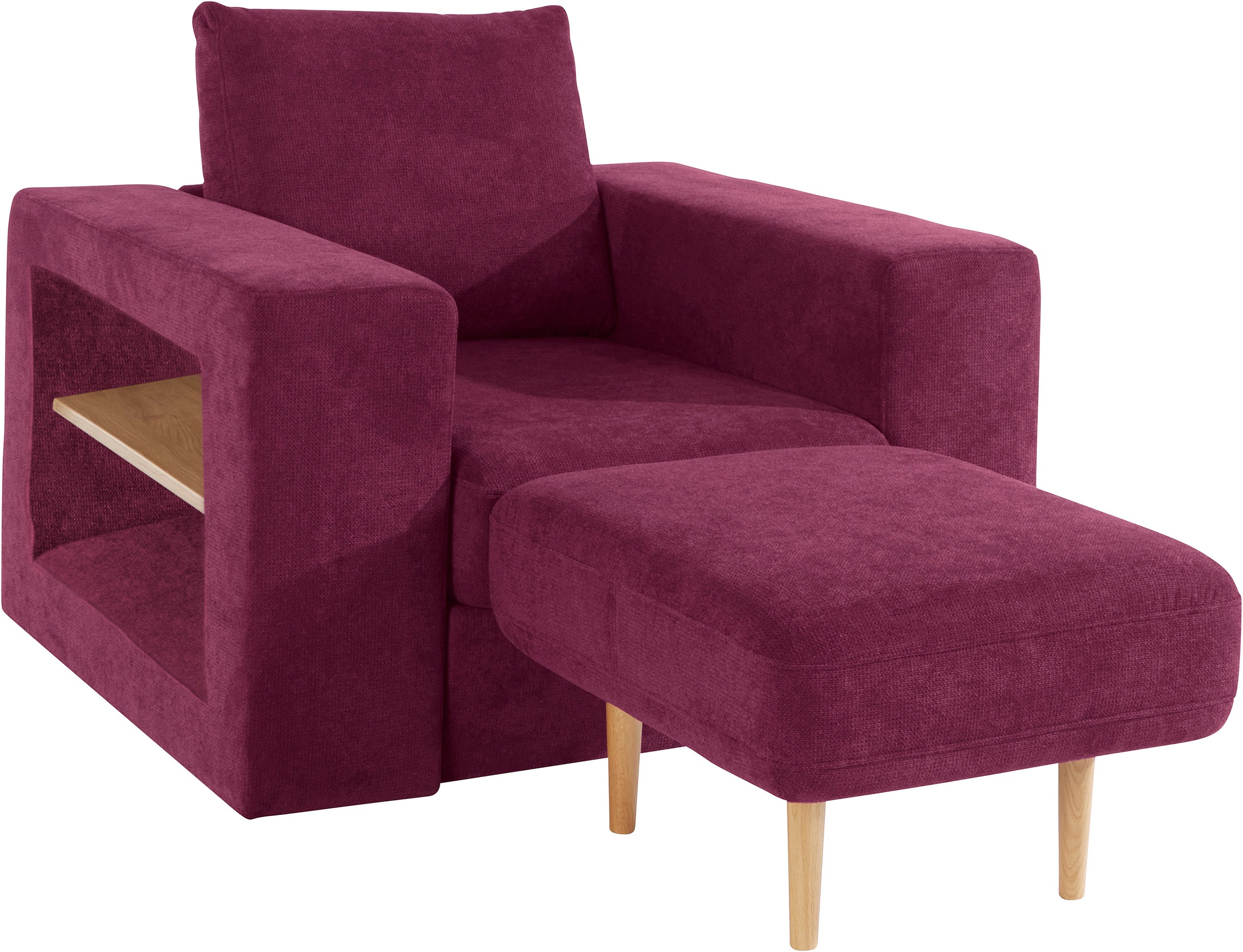LOOKS by Wolfgang Joop Sessel »Looksvb«, Verwandlungssessel: aus Sessel wird Sessel mit 1 Hocker, Regalfunktion