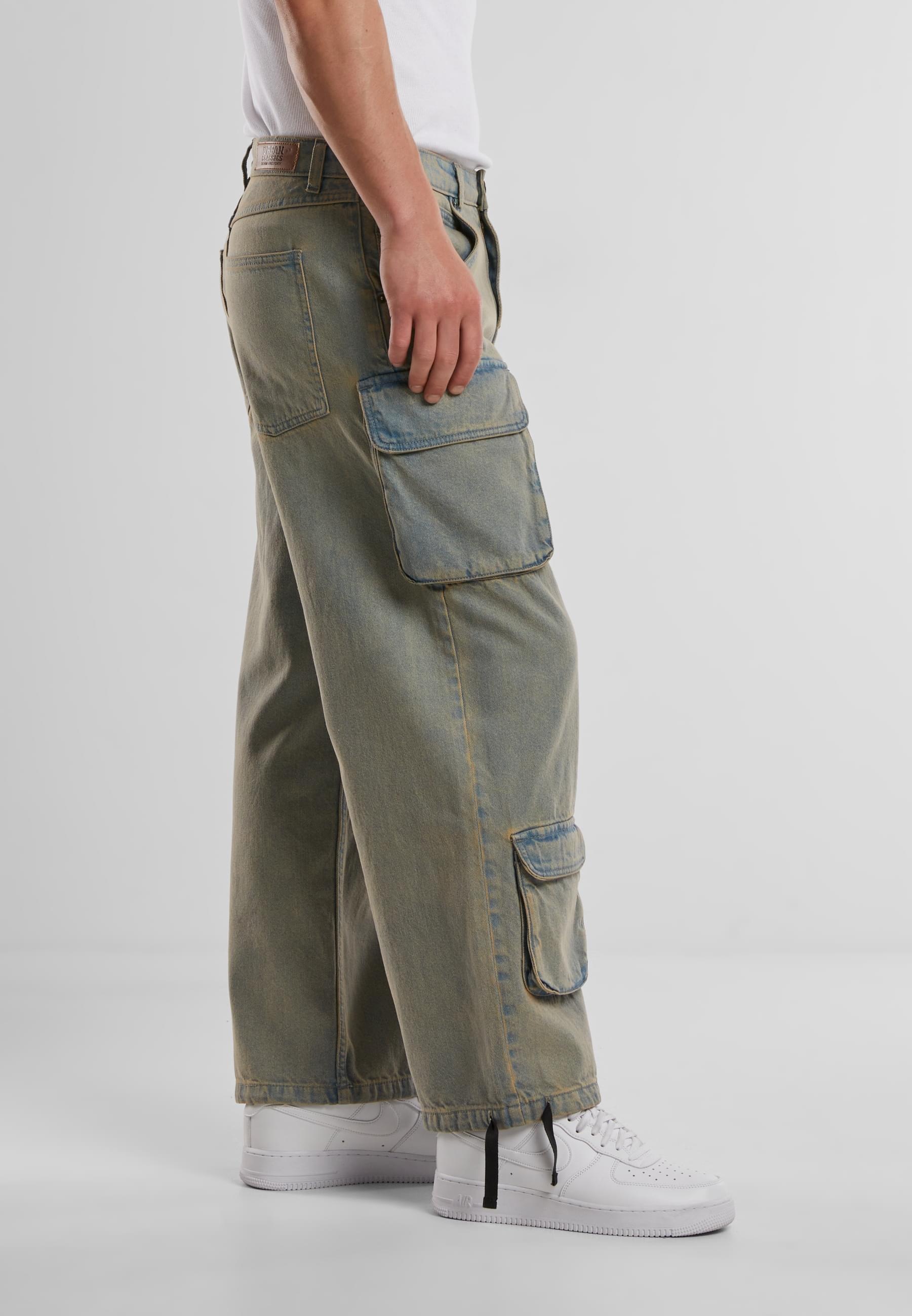 URBAN CLASSICS Cargohose »Urban Classics Multi Pocket Denim Cargo«, (1 tlg.)