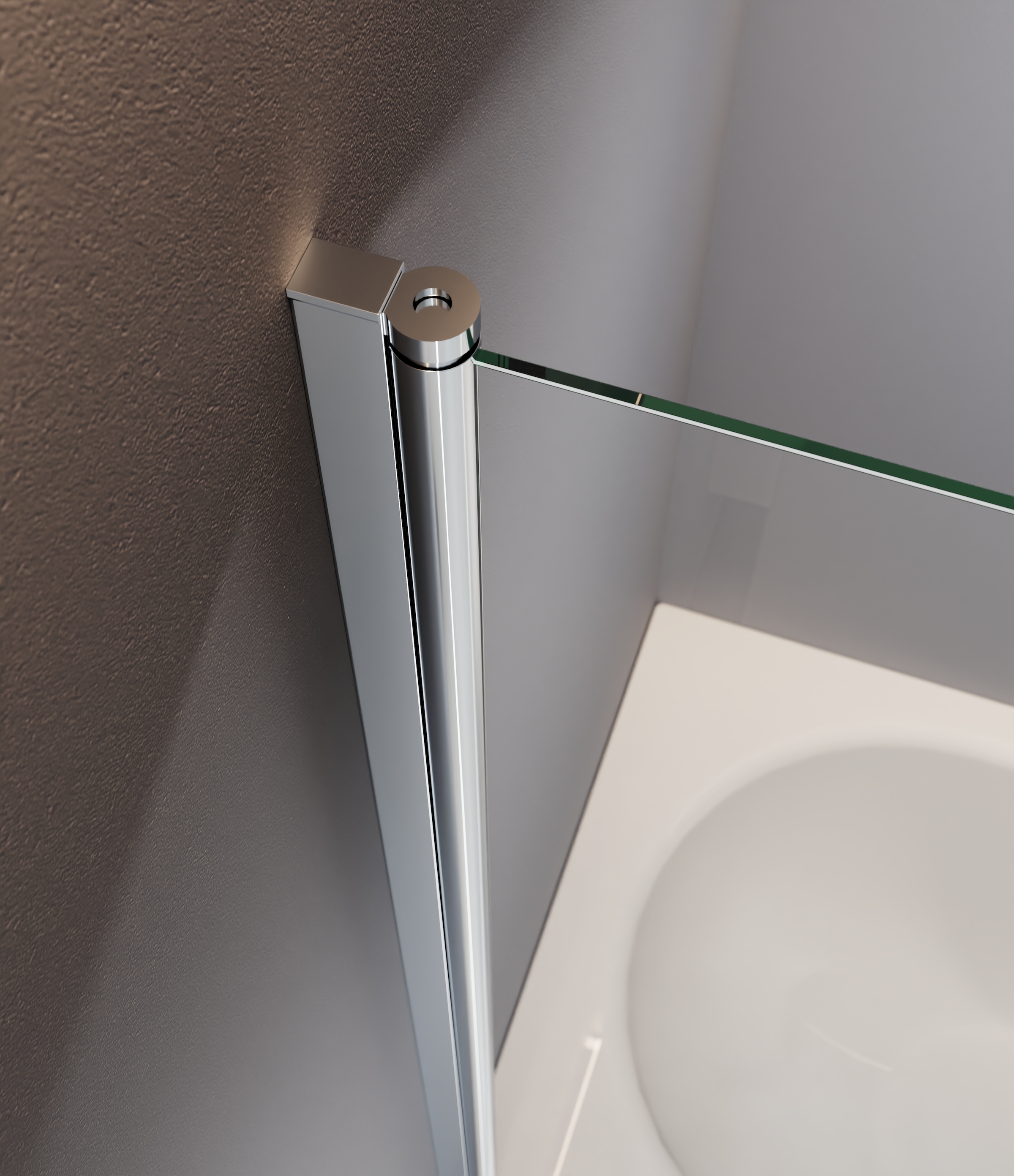 welltime Badewannenaufsatz »Summer Single foggy« Schwenkbarer Badewannenaufsatz mit satiniertem Glas (Milchglas)