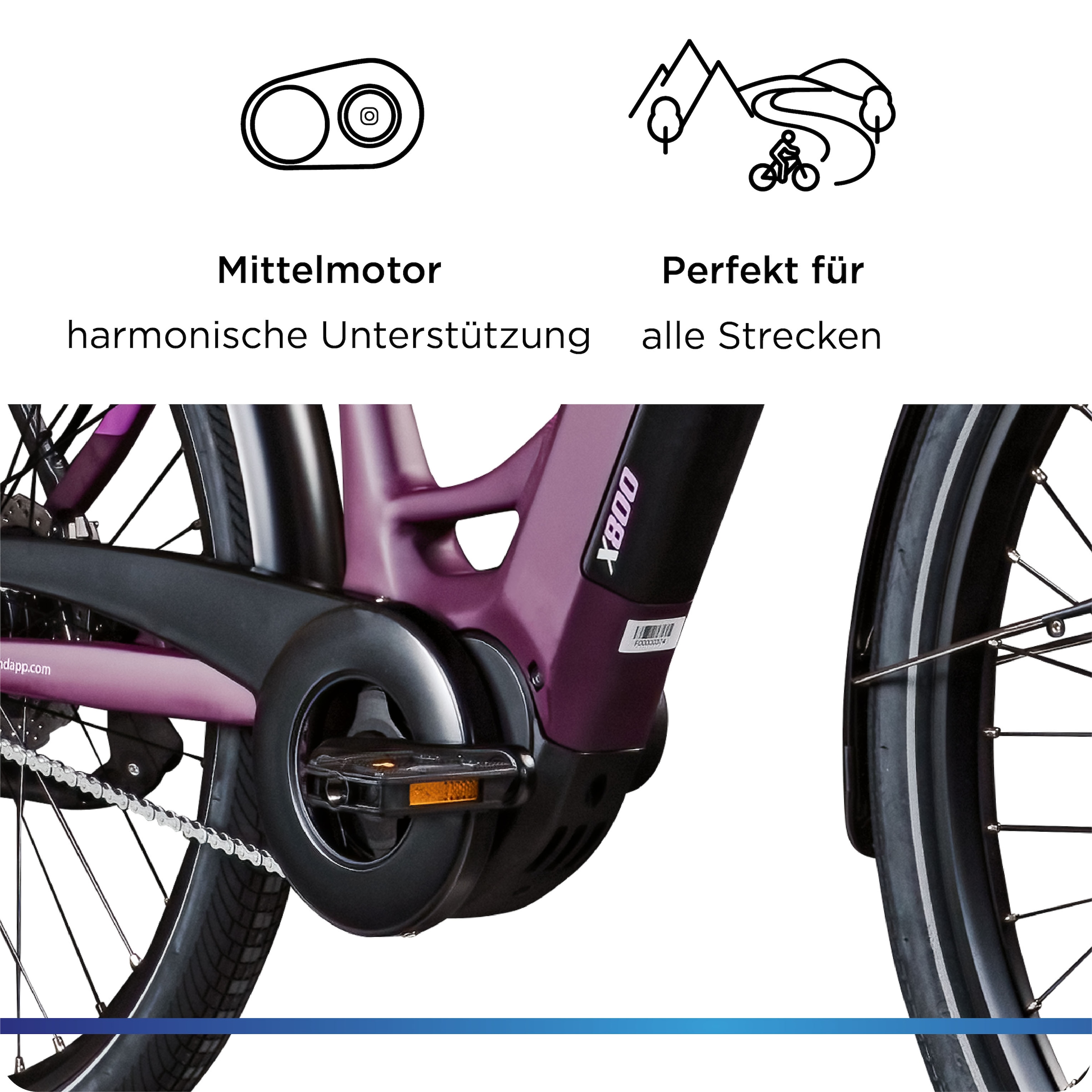 Zündapp »X800« 7 Gang Nabenschaltung Mittelmotor 250 W Pedelec, Elektrofahrrad für Damen und Herren