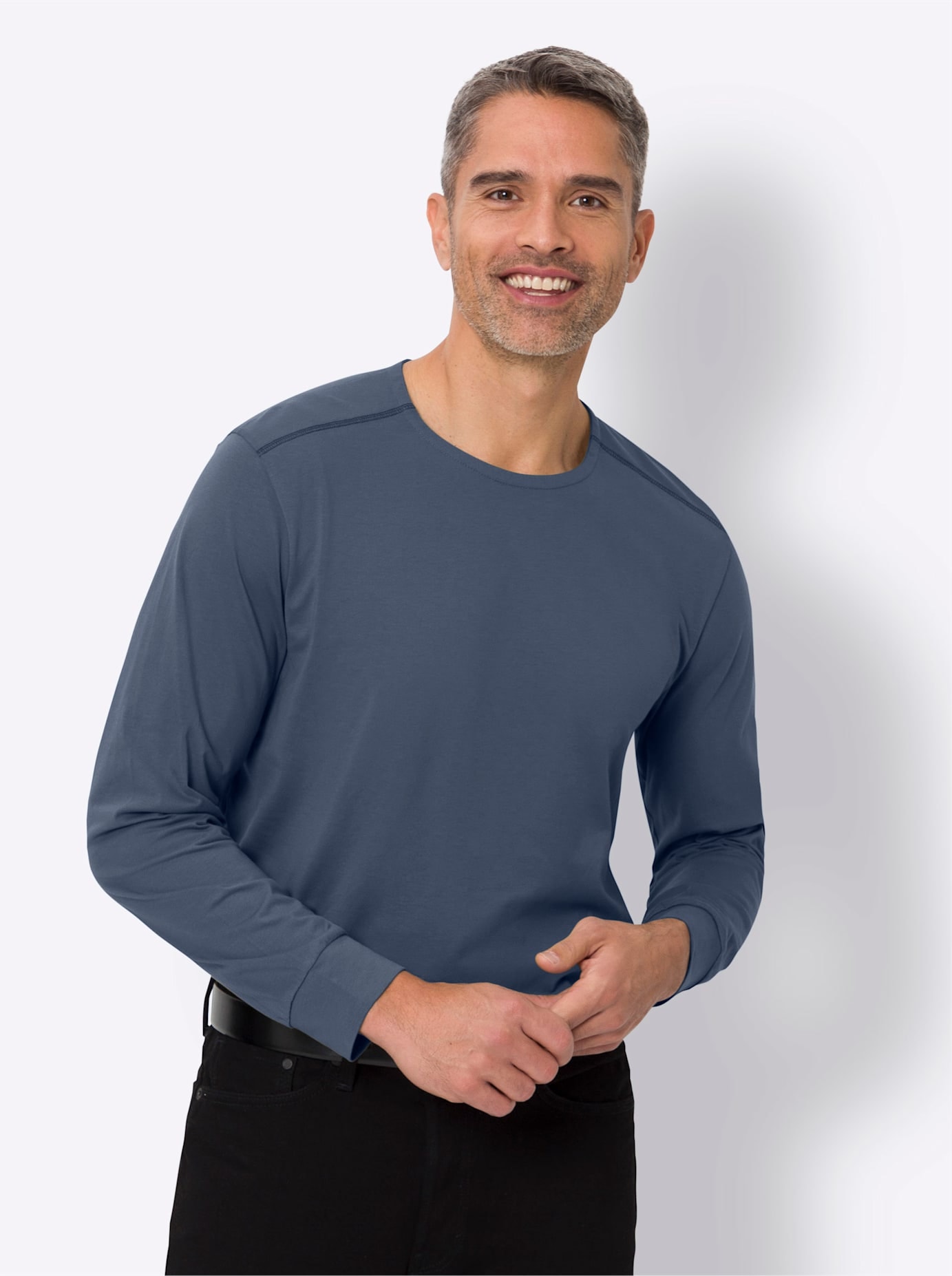 Classic Rundhalsshirt "Langarm-Shirt" 1 Stk.