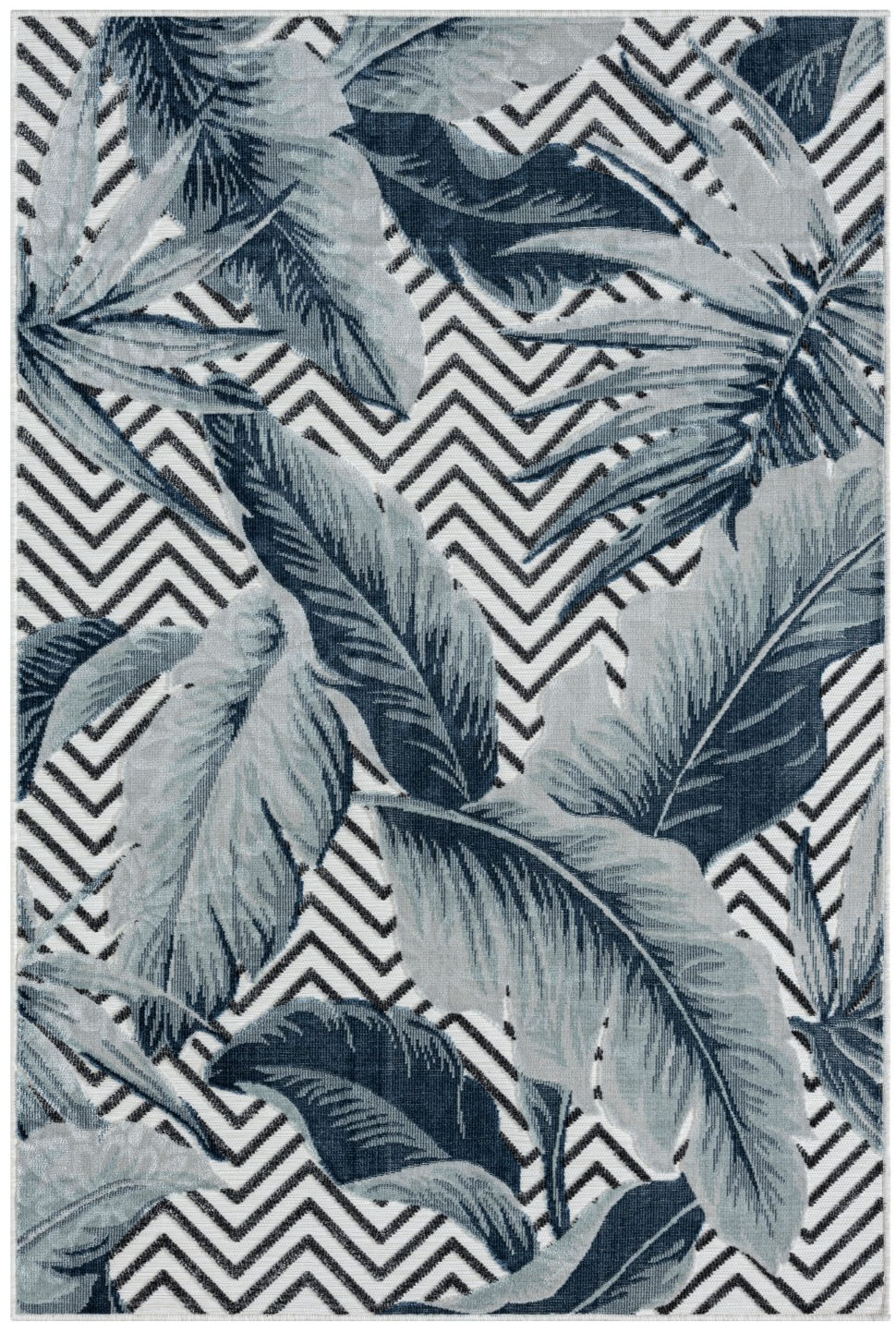 Thumbnail - Myflair Möbel & Accessoires Teppich "Tiki, LAGERRÄUMUNG" rechteckig 8 mm Höhe Blätter Motiv, Hoch-Tief Effekt, Outdoor g...