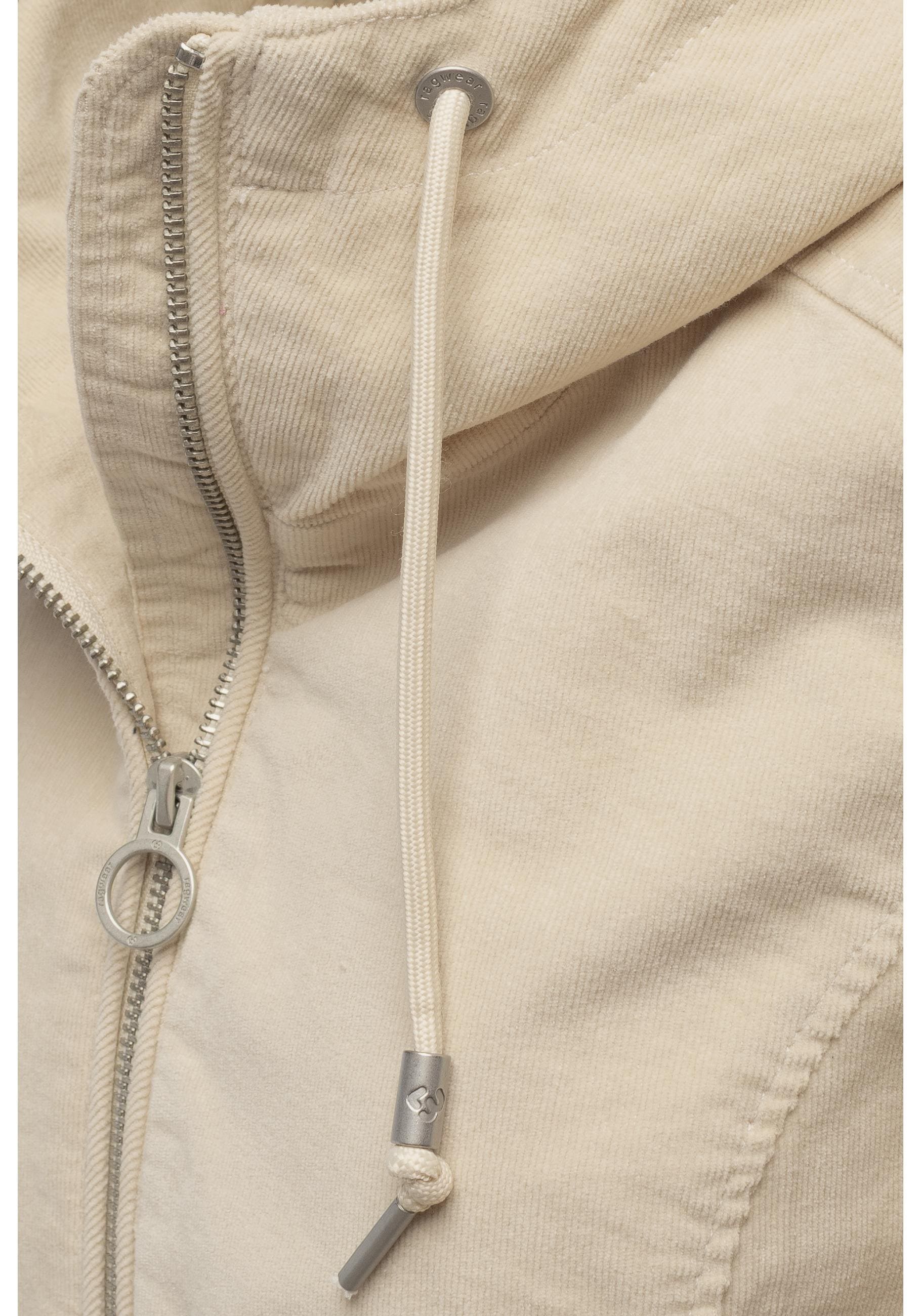 Ragwear Cordjacke »Dankka Cordy YOUMODO« mit Kapuze Stylische Damen Übergangsjacke in Feincord-Optik