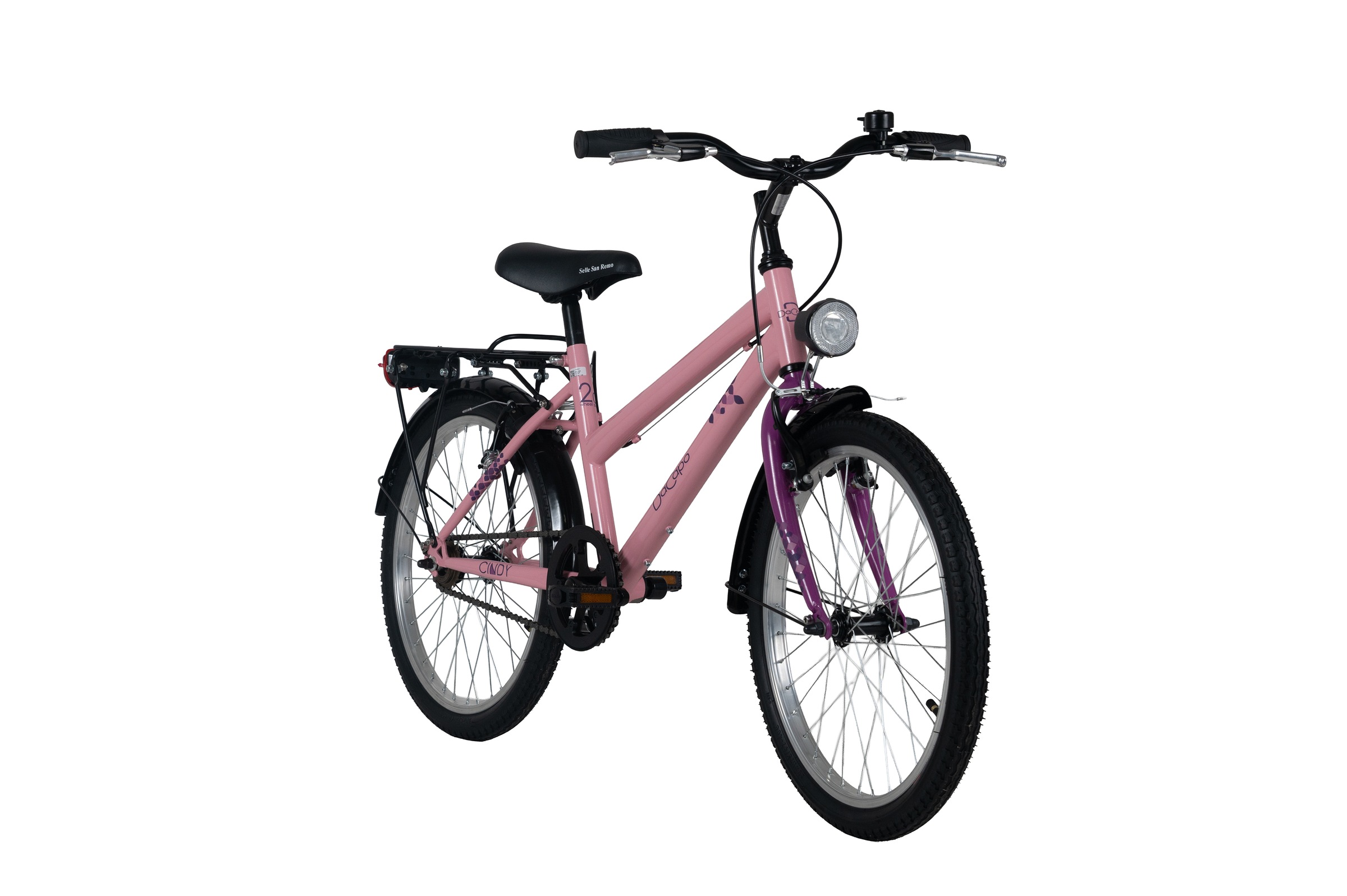 Dacapo Kinderfahrrad »20" Cindy Rosa 1 Gang RH 27 cm mit Beleuchtung - Ab 6 Jahre« 1 Gang ohne Schaltung
