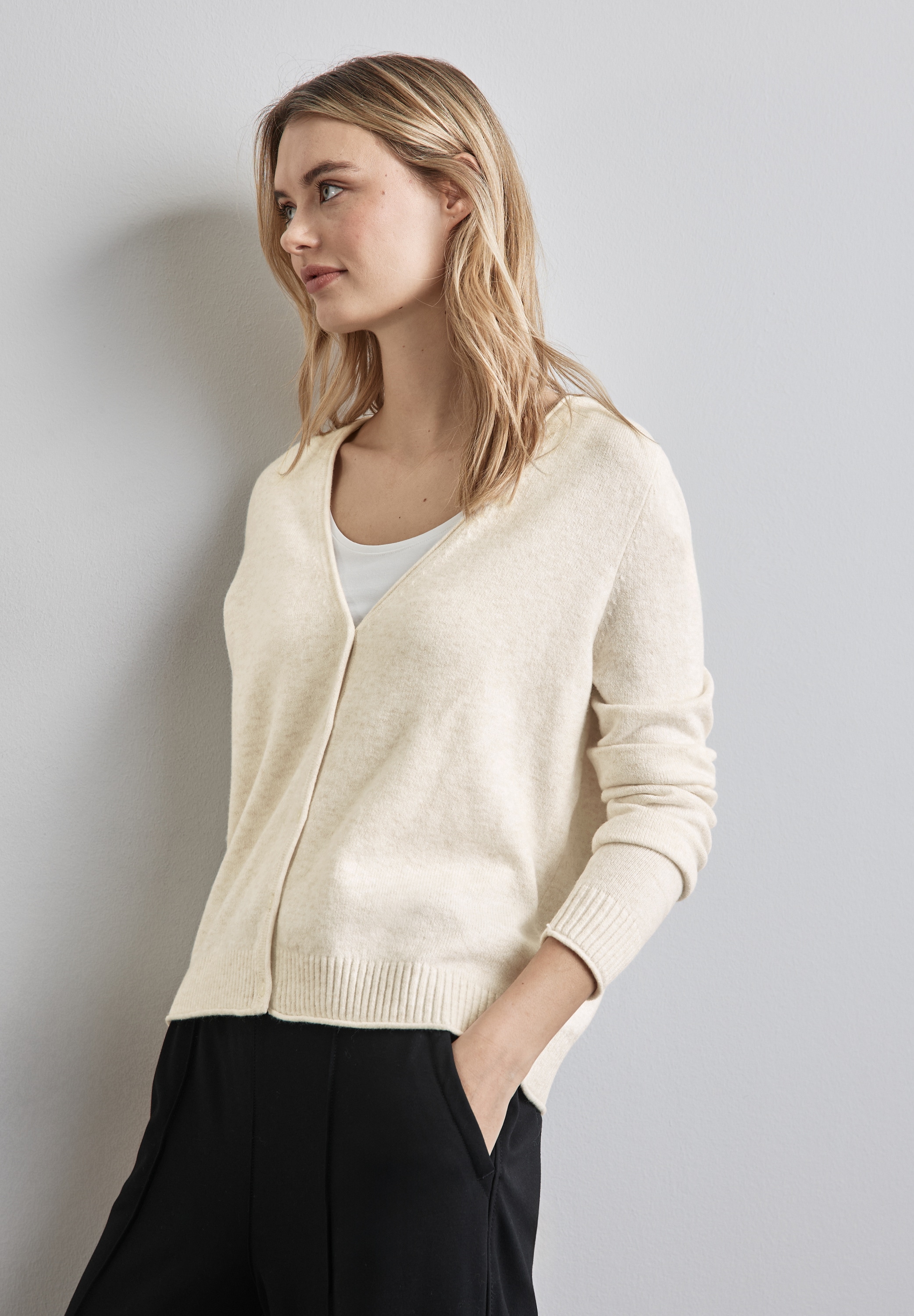 STREET ONE Cardigan, kurz, mit Knopfleiste