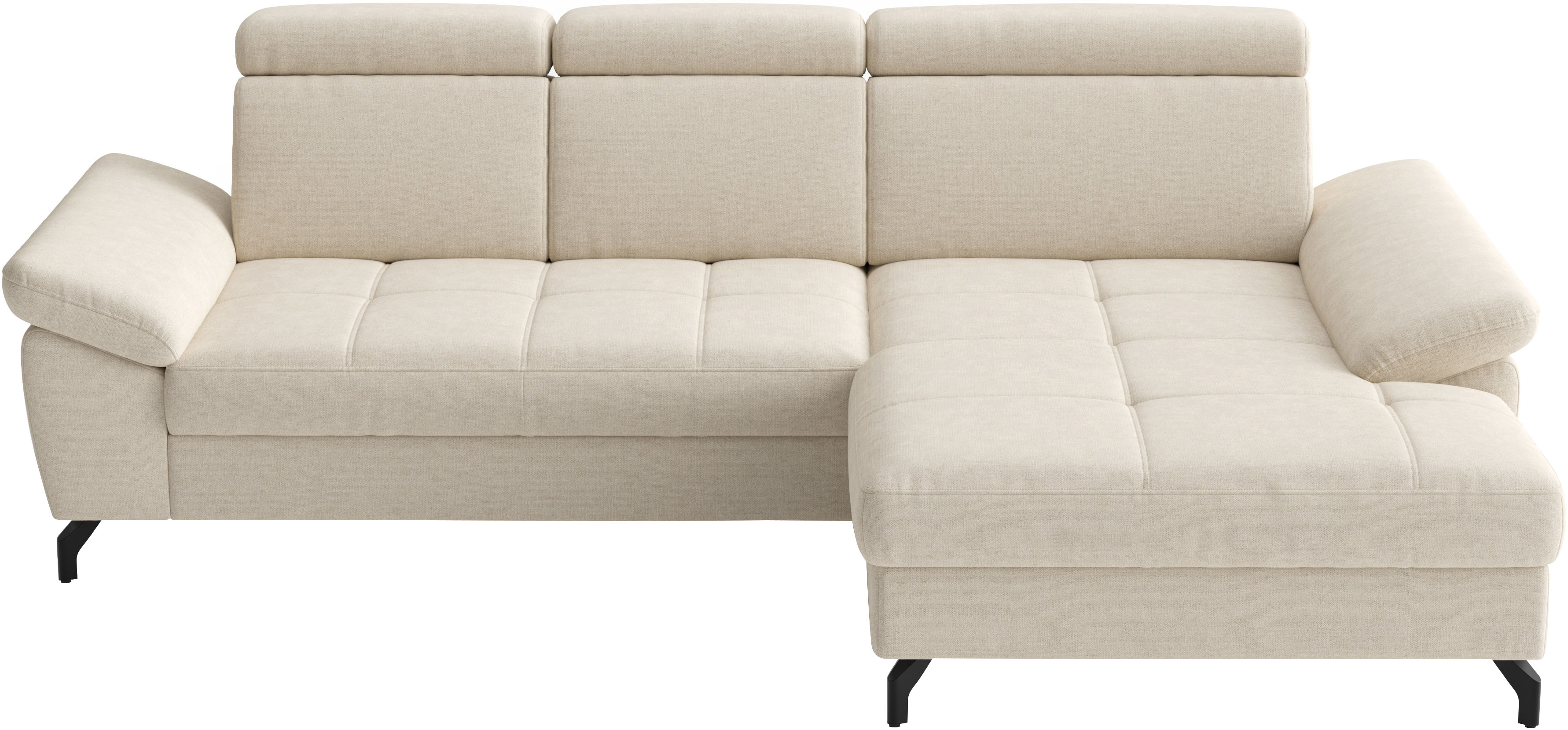 sit&more Ecksofa "Vanity, L-Form, B: 264 cm," Inkl.Sitz-,Kopf-und Armteilverstellung