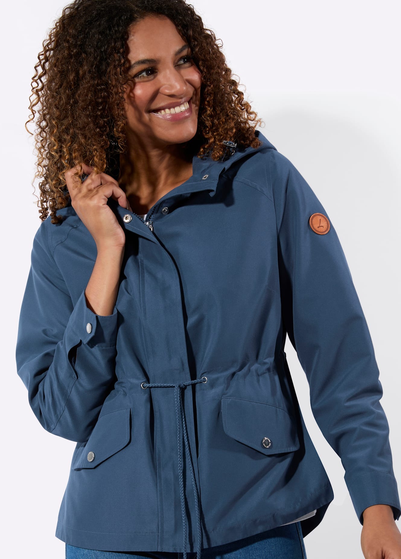 Casual Looks Langjacke mit Kapuze