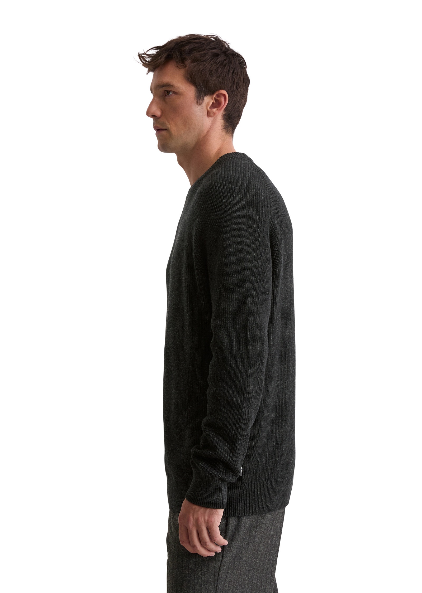 Marc OPolo Rundhalspullover "aus weichem Baumwoll-Schurwoll-Mix" günstig online kaufen