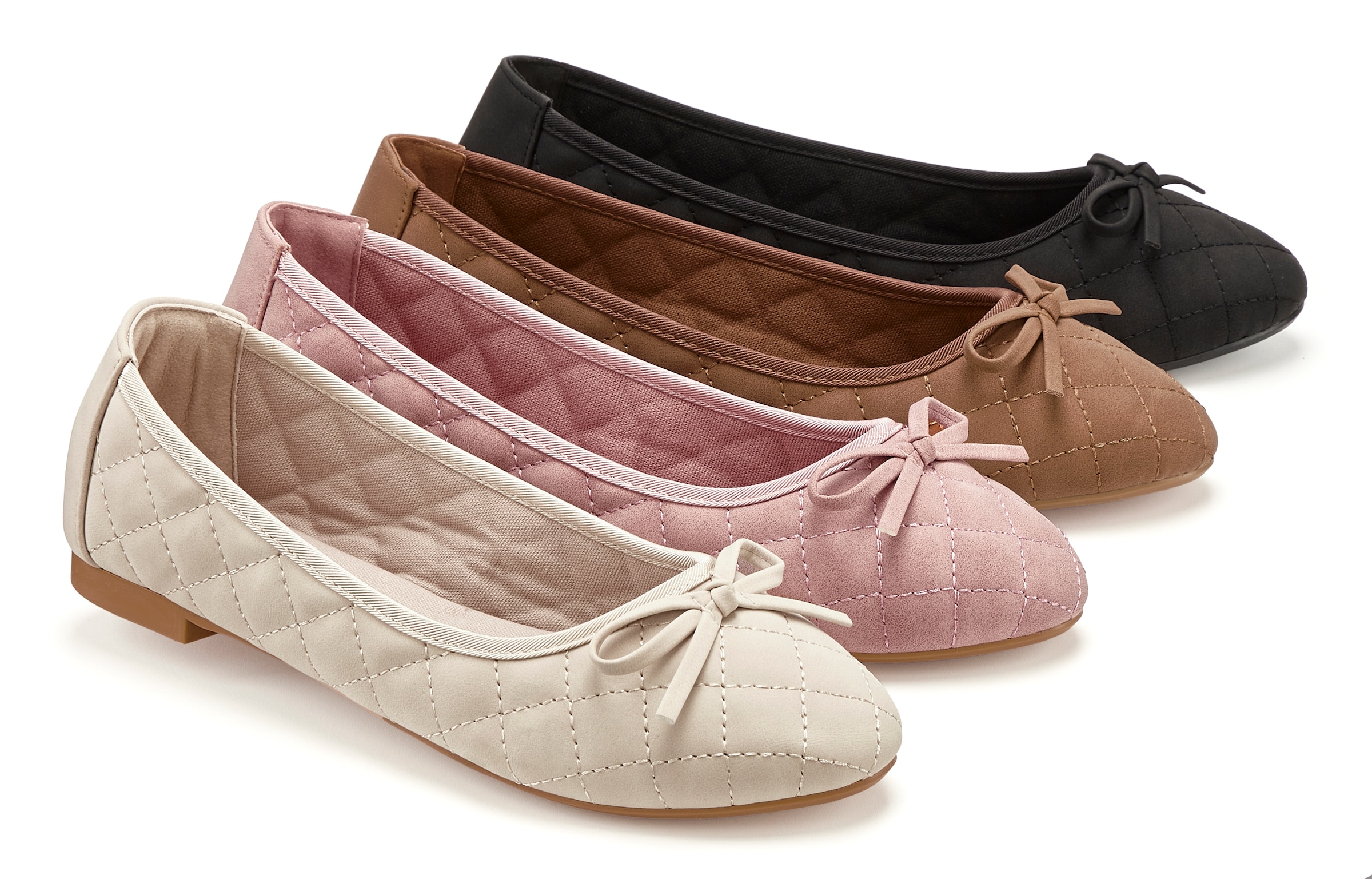 LASCANA Ballerina »Slipper, Schlüpfschuh«, mit Schleifenapplikation VEGAN