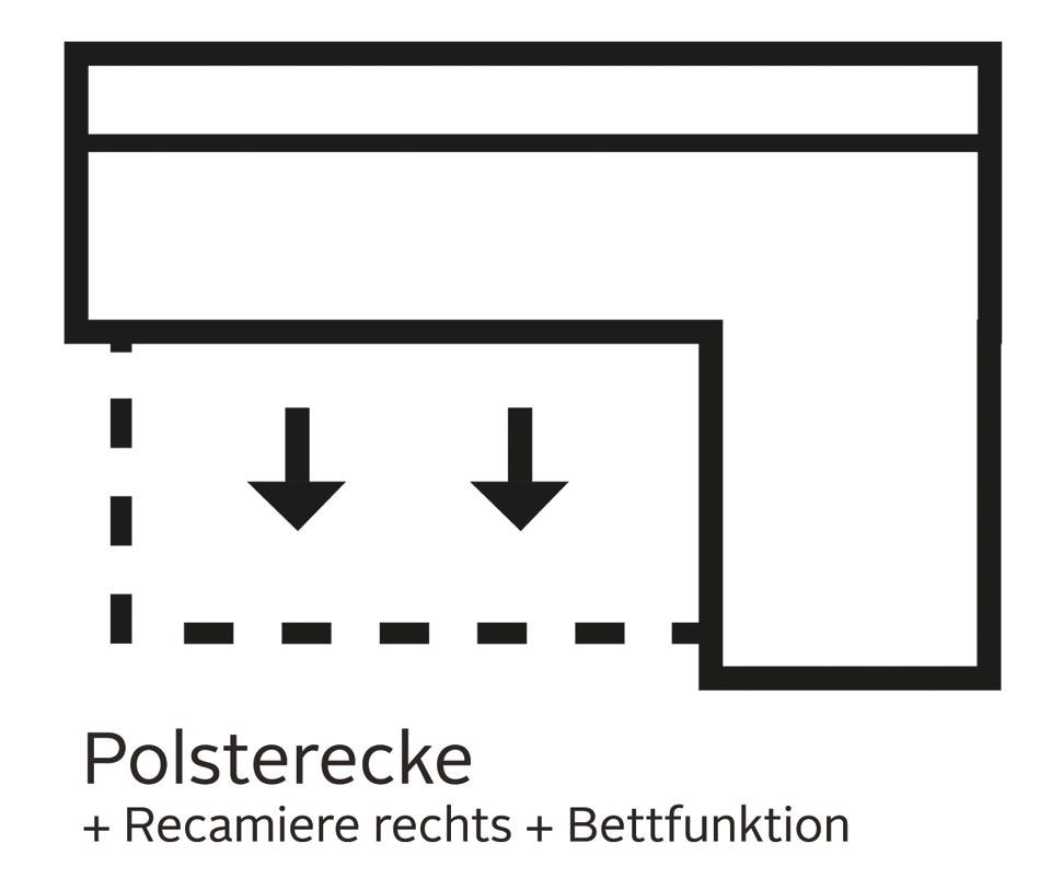 Home affaire Ecksofa Italia, mit Bettfunktion und Bettkasten