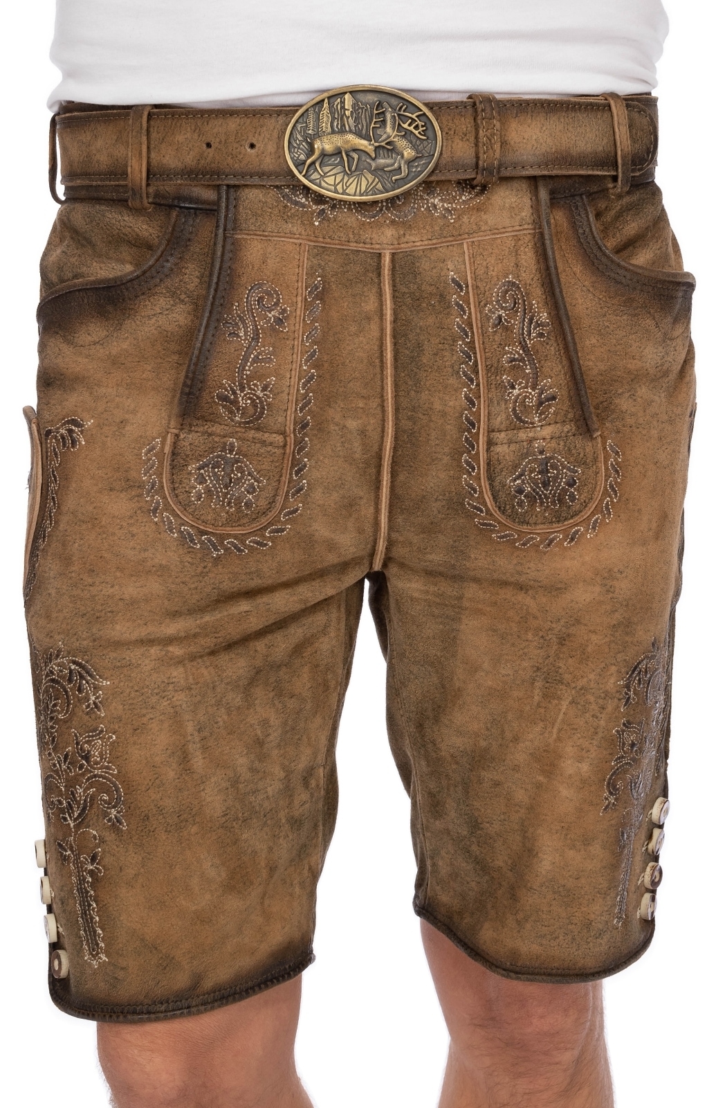 Gwandler Lederhose »Lederhose FLORIAN-gespeckt«