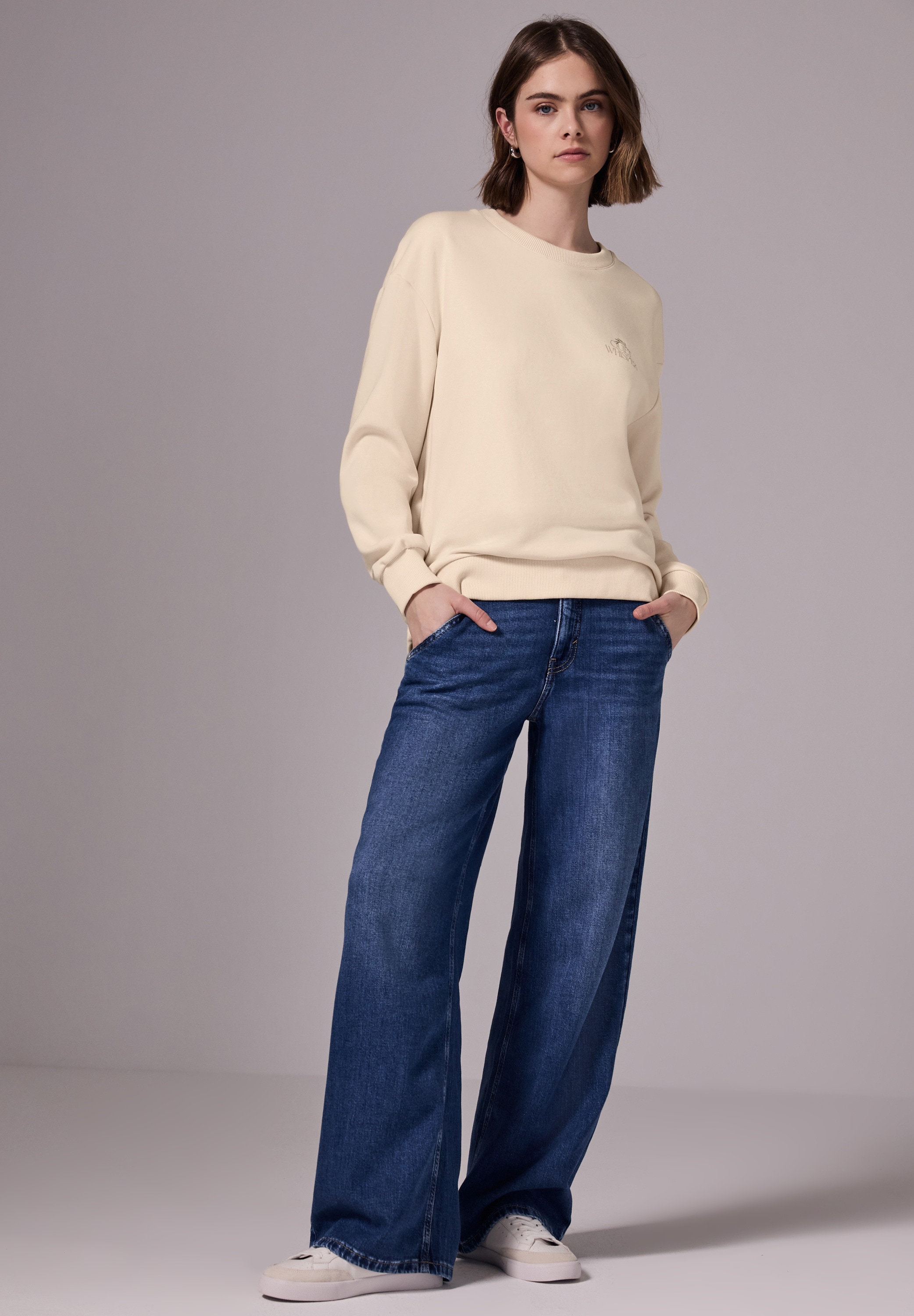 STREET ONE STUDIO Sweatshirt, mit Elastikbund