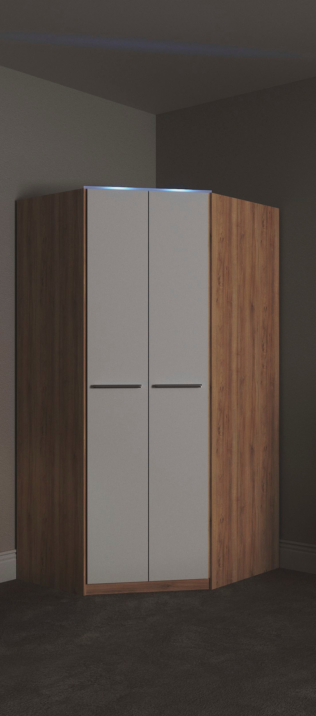 priess "Barcelona Kleiderschrank Ecklösung Raumwunder" in 2 Tiefen Schrank Eckschrank Garderobe