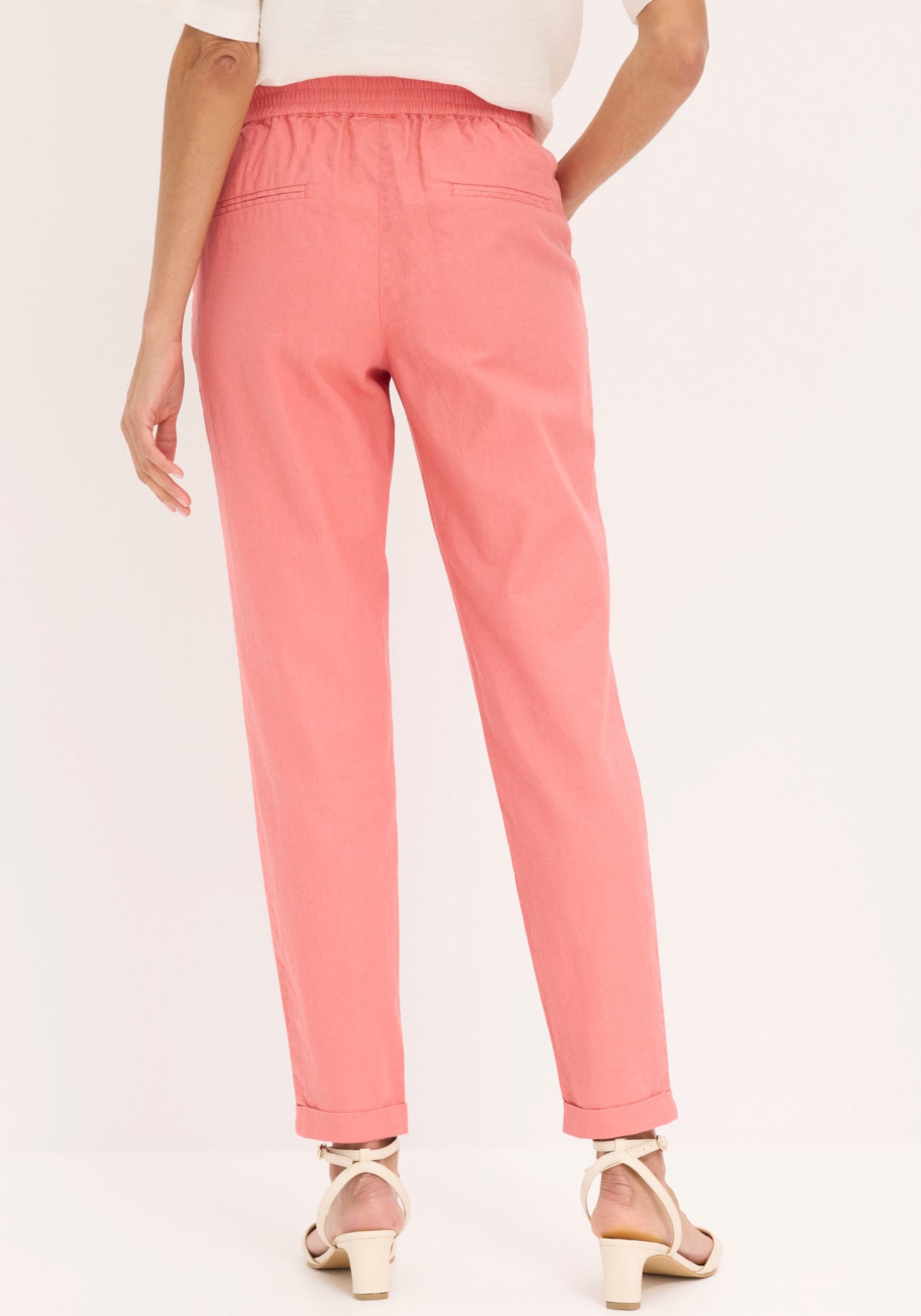 bonprix Leinenhose »Leinenhose«  aus Leinen und Baumwolle, Regular Fit, mit elastischem Gummibund
