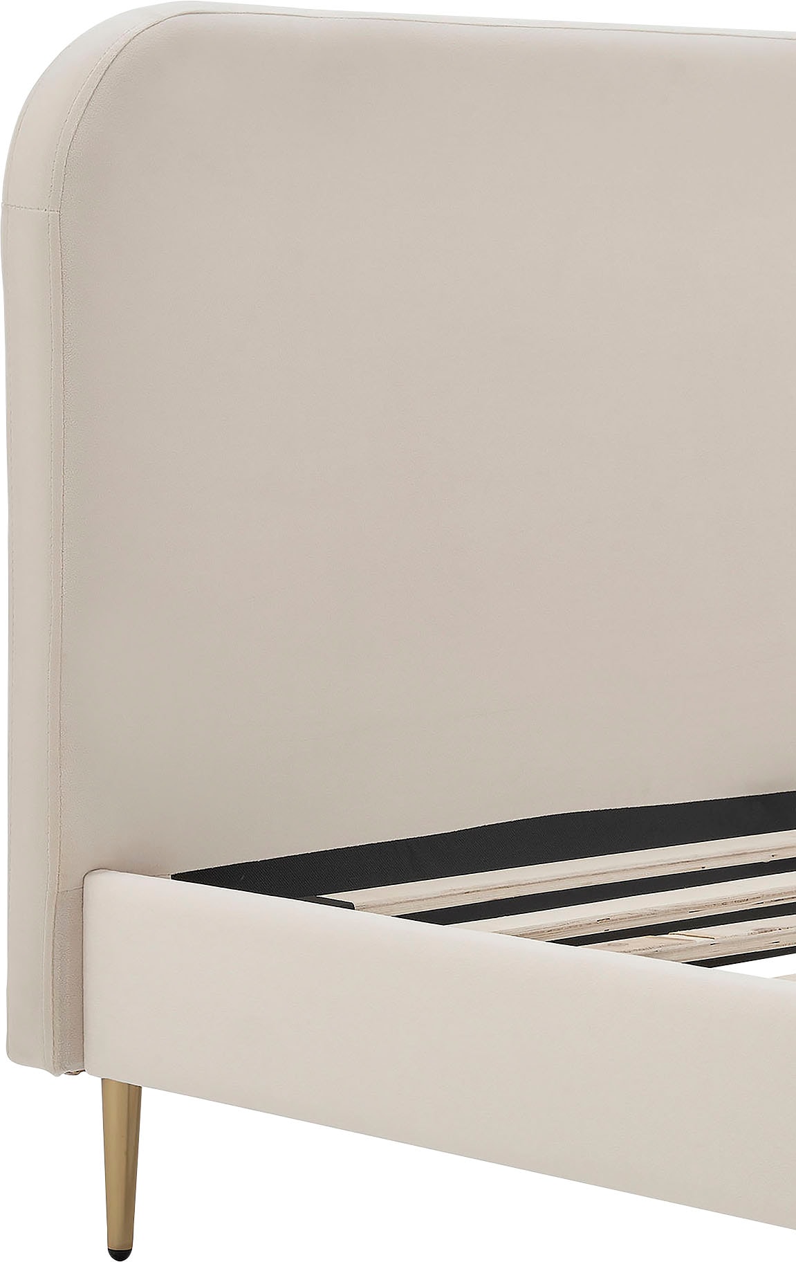 SalesFever Polsterbett, Beine Chrom goldfarben