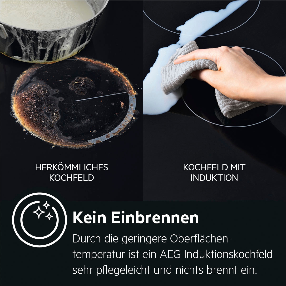 AEG Induktions-Kochfeld »IKB6430AXB«, IKB6430AXB, mit Hob²Hood - Funktion