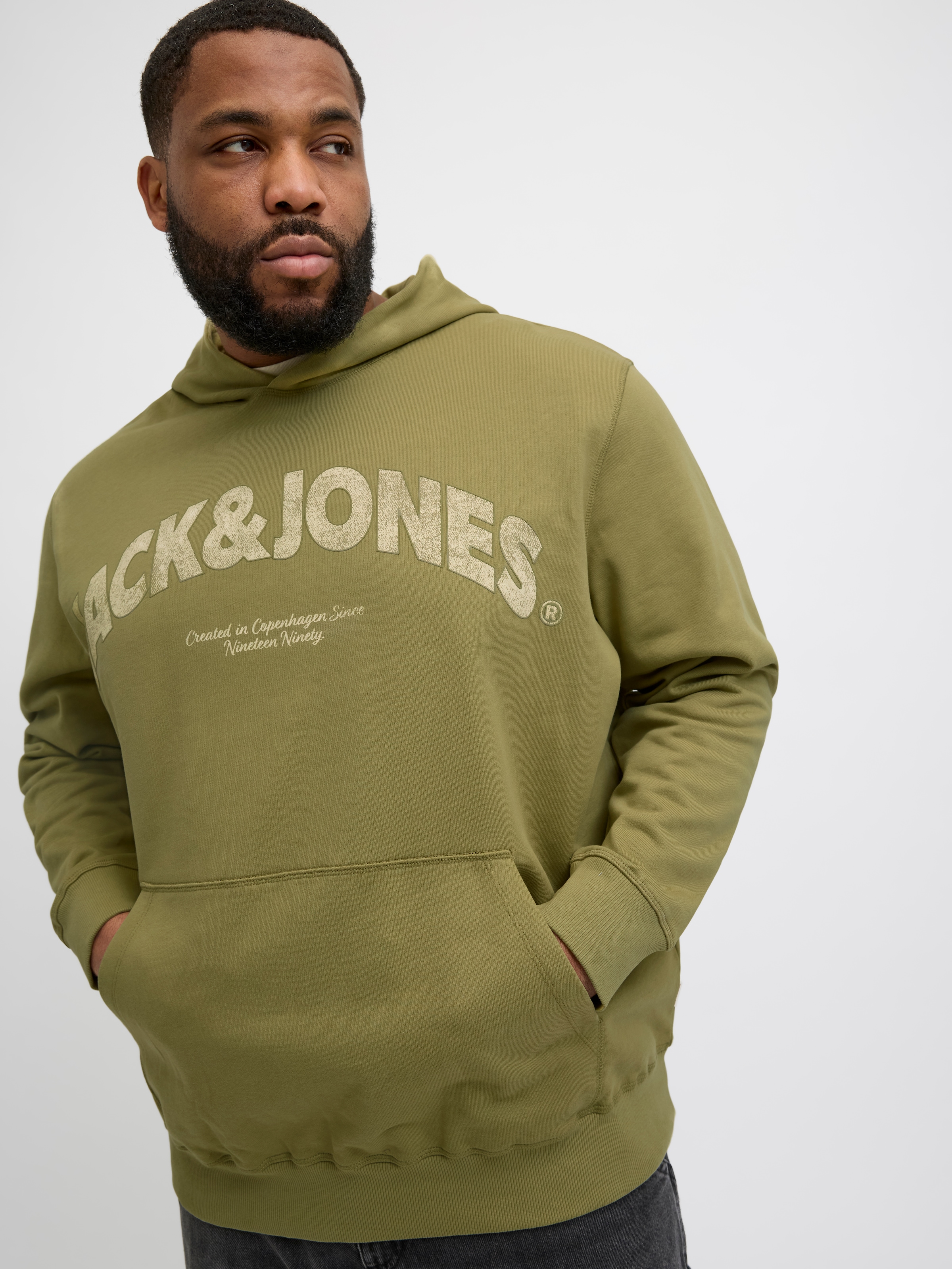 Jack & Jones PlusSize Kapuzensweatshirt »JORALMERIA SWEAT HOOD PLS«, mit Logo Print