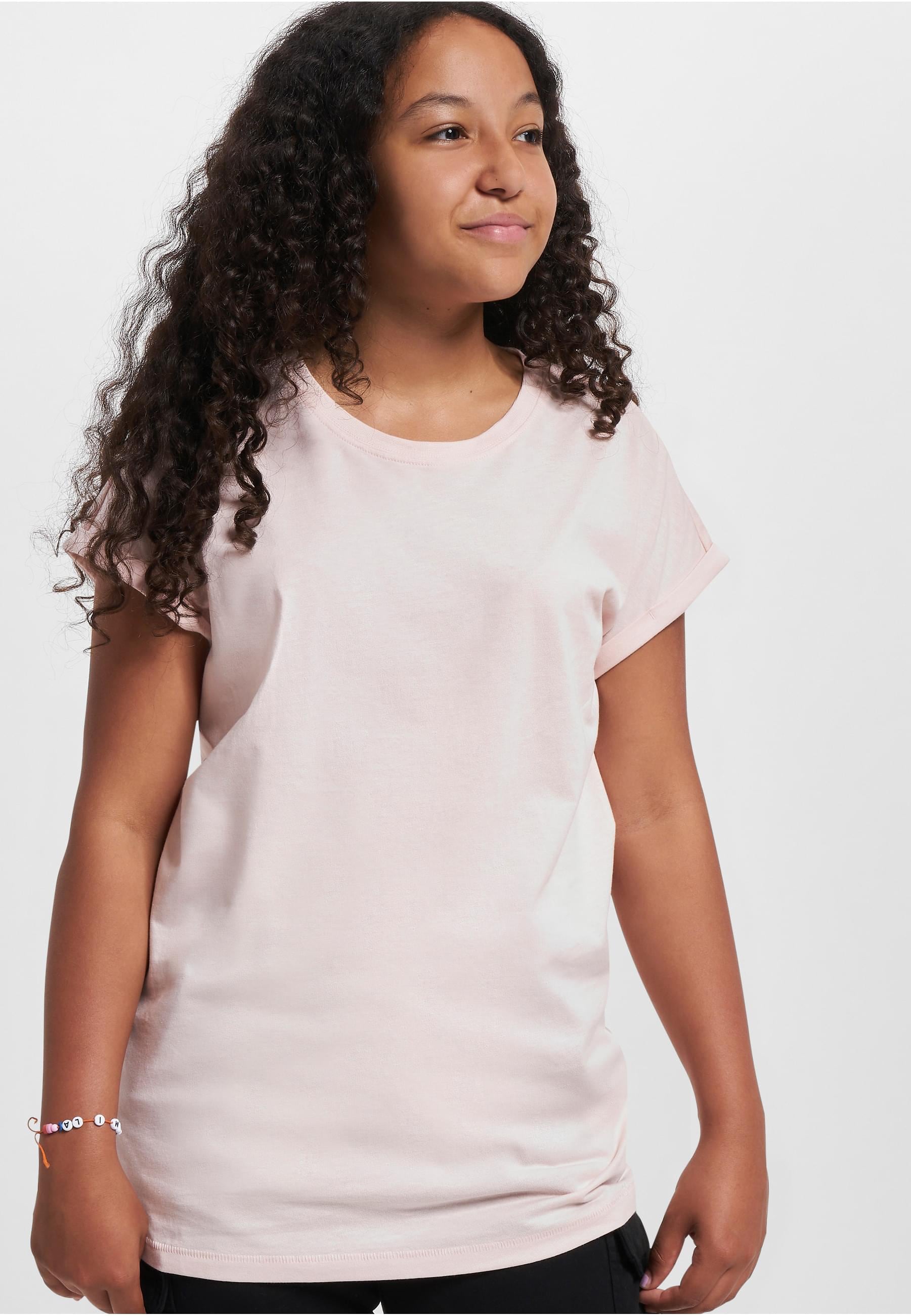 URBAN CLASSICS T-Shirt »Urban Classics Damen Girls Organic Extended Shoulder Tee«, (1 tlg.)