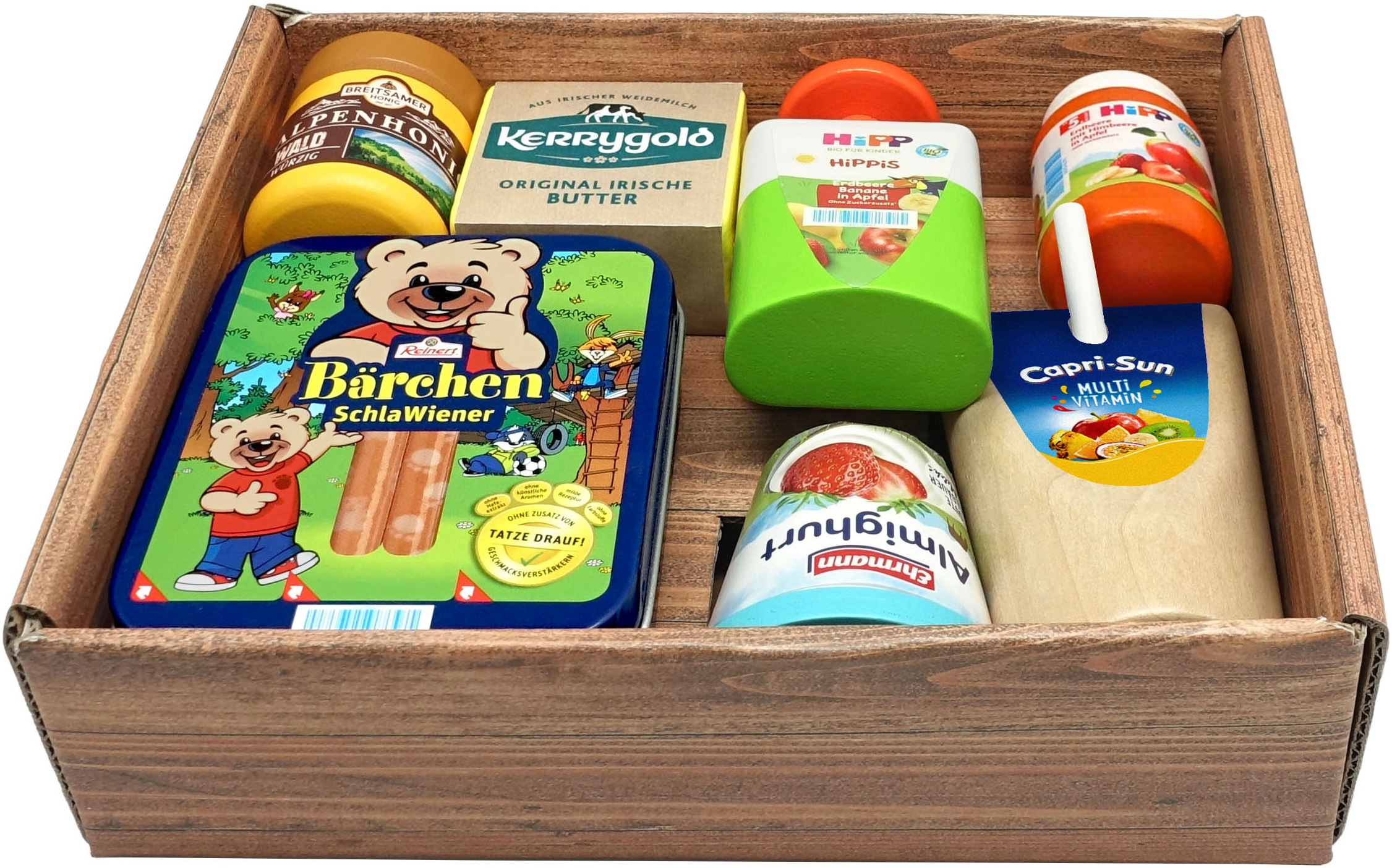 Tanner Kaufladensortiment »Großes Kaufladen Set aus Holz mit 7 Markenminiaturen«, aus Holz; FSC® schützt Wald weltweit