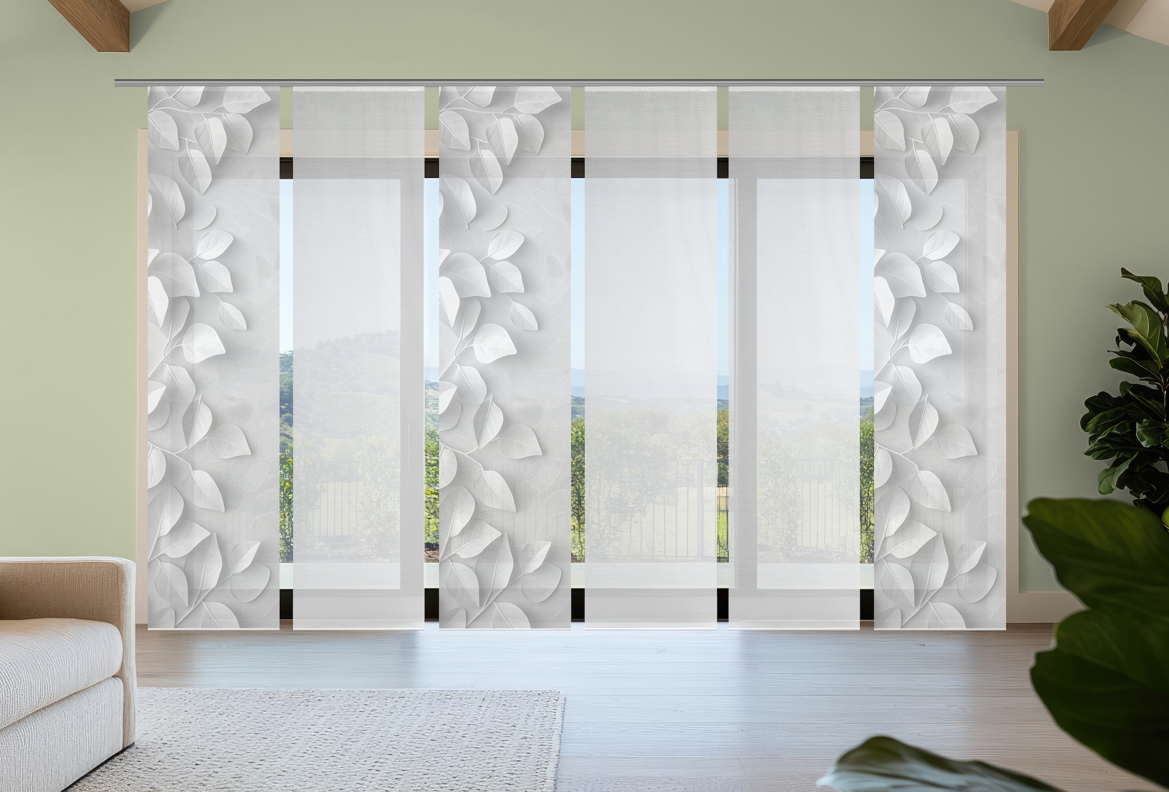 Vision S Schiebegardine "RIXA" Paneelwagen 6 Stk. tlg. Schiebevorhang,Bambu günstig online kaufen