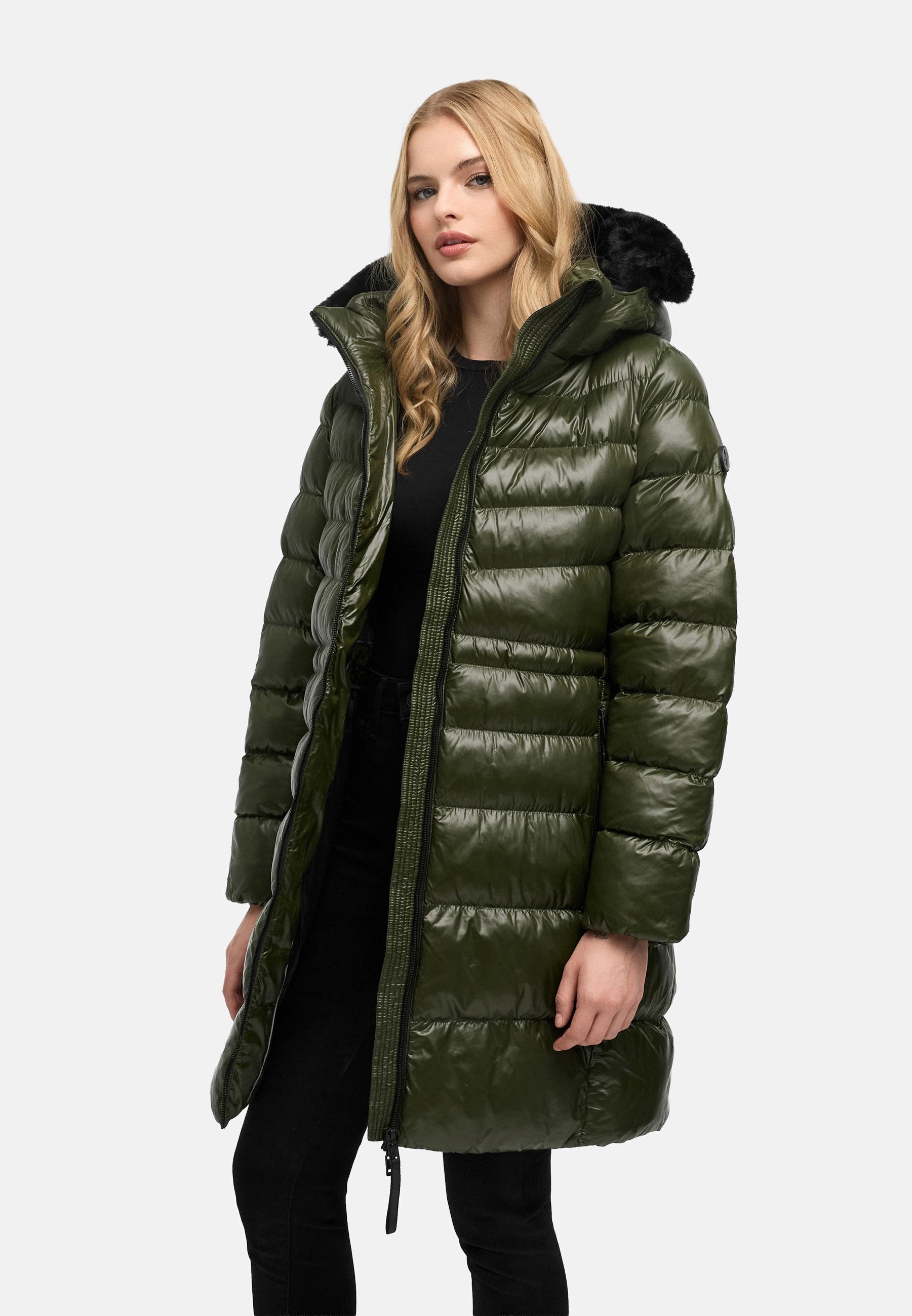 Navahoo Steppmantel »Lumeiaa 14« Warmer Damen Wintermantel mit Kunstfellbesatz