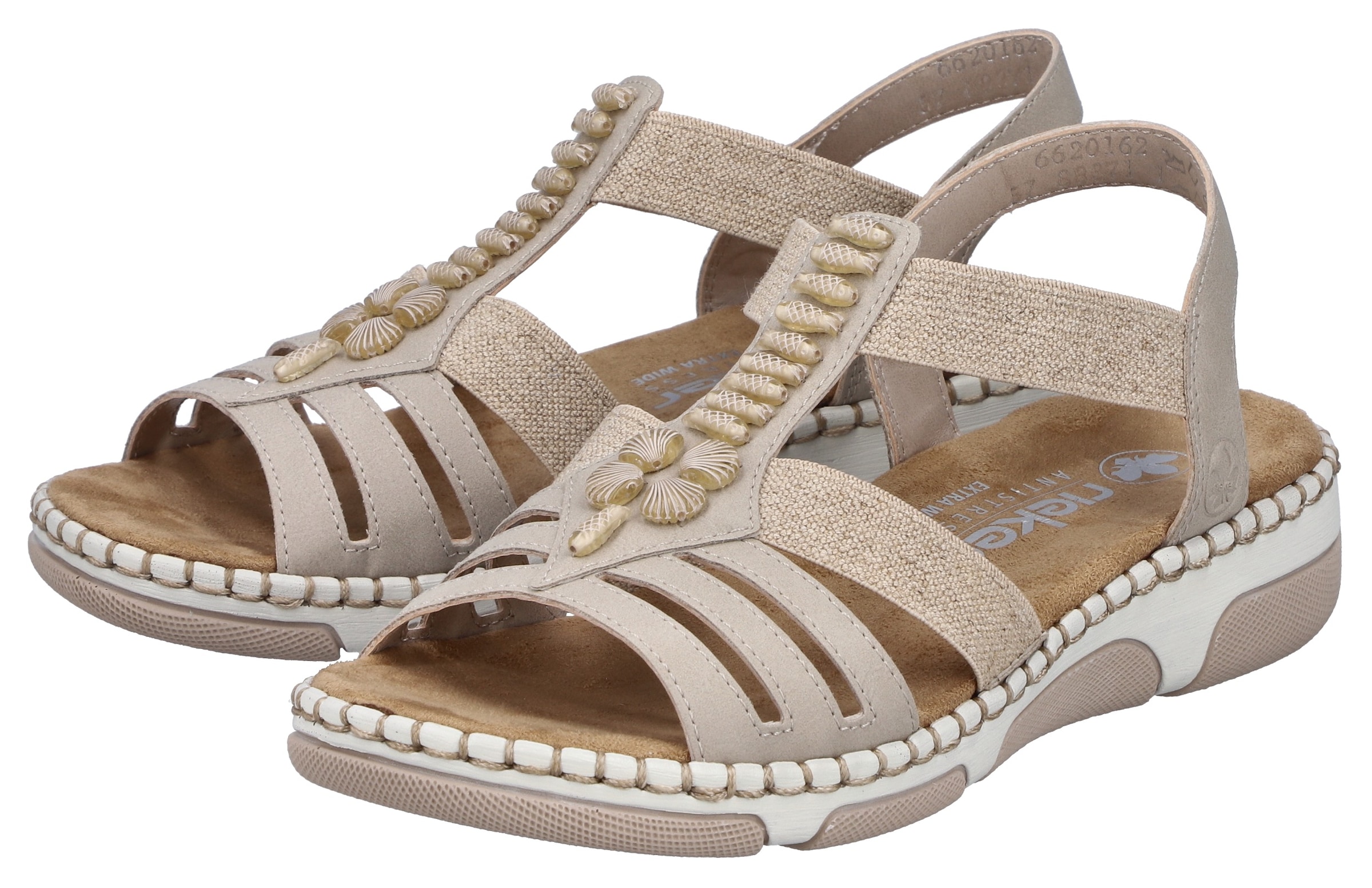 Rieker Sandale Sommerschuh, Urlaubsschuh, Schlupfschuh mit seitlichen Gummi günstig online kaufen